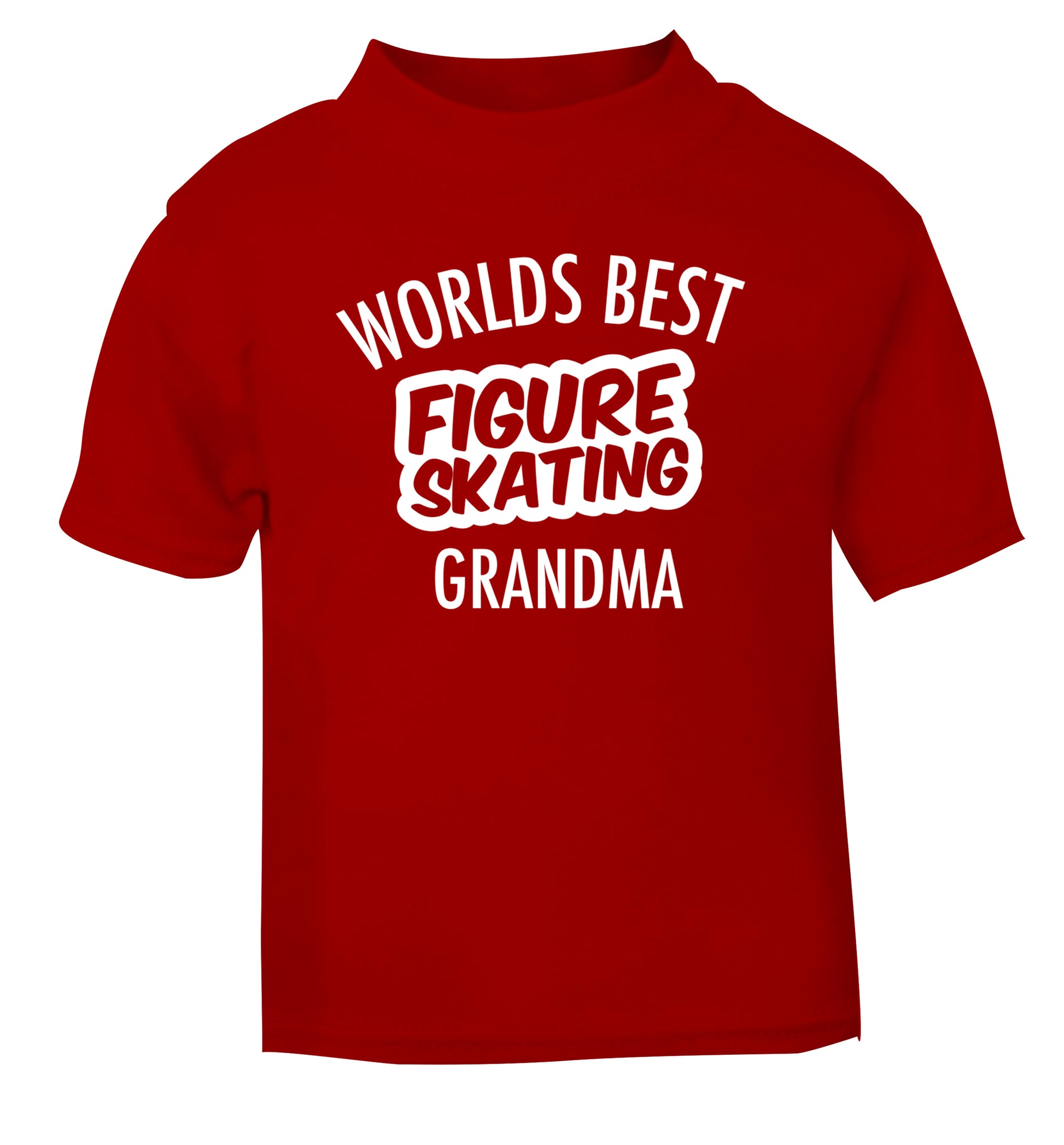 Worlds best figure skating grandma red Baby Toddler Tshirt 2 Years