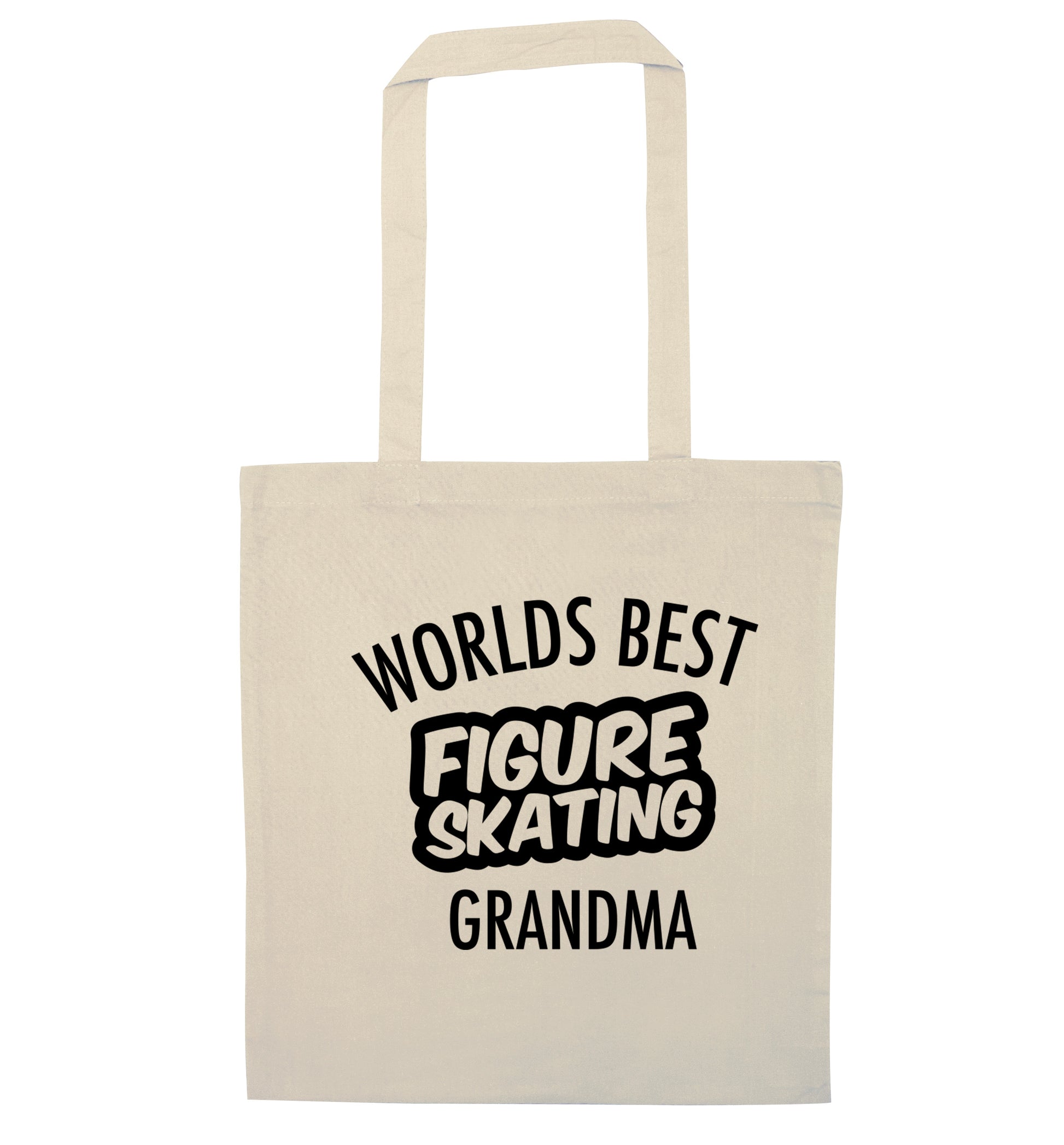 Worlds best figure skating grandma natural tote bag
