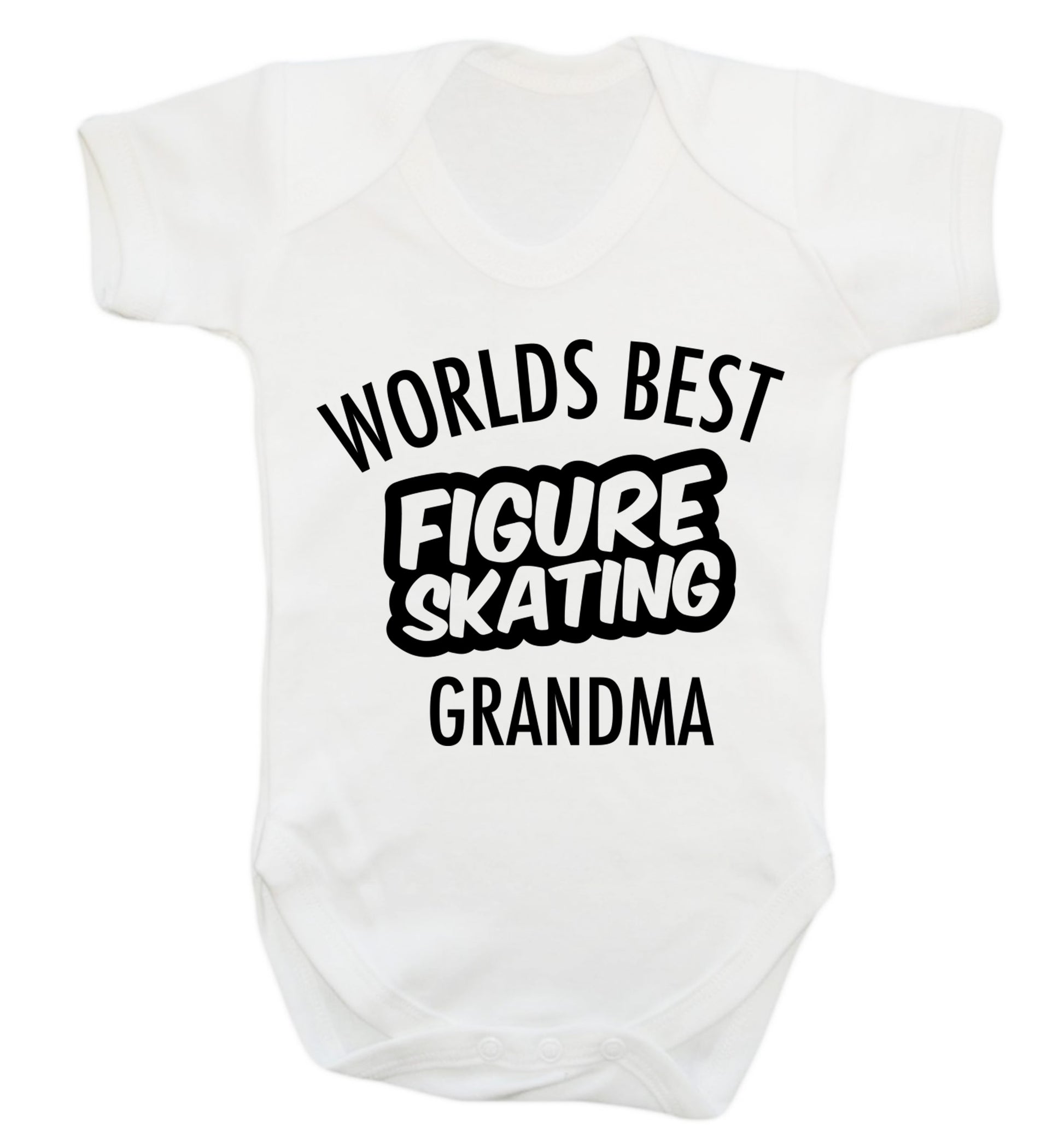 Worlds best figure skating grandma Baby Vest white 18-24 months