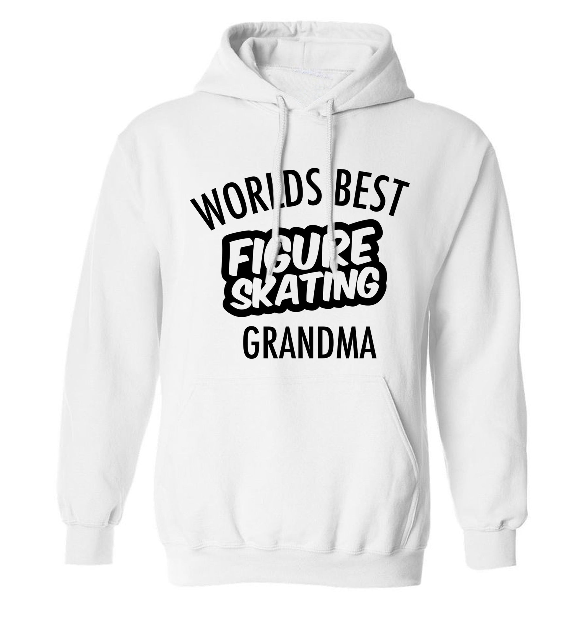 Worlds best figure skating grandma adults unisexwhite hoodie 2XL