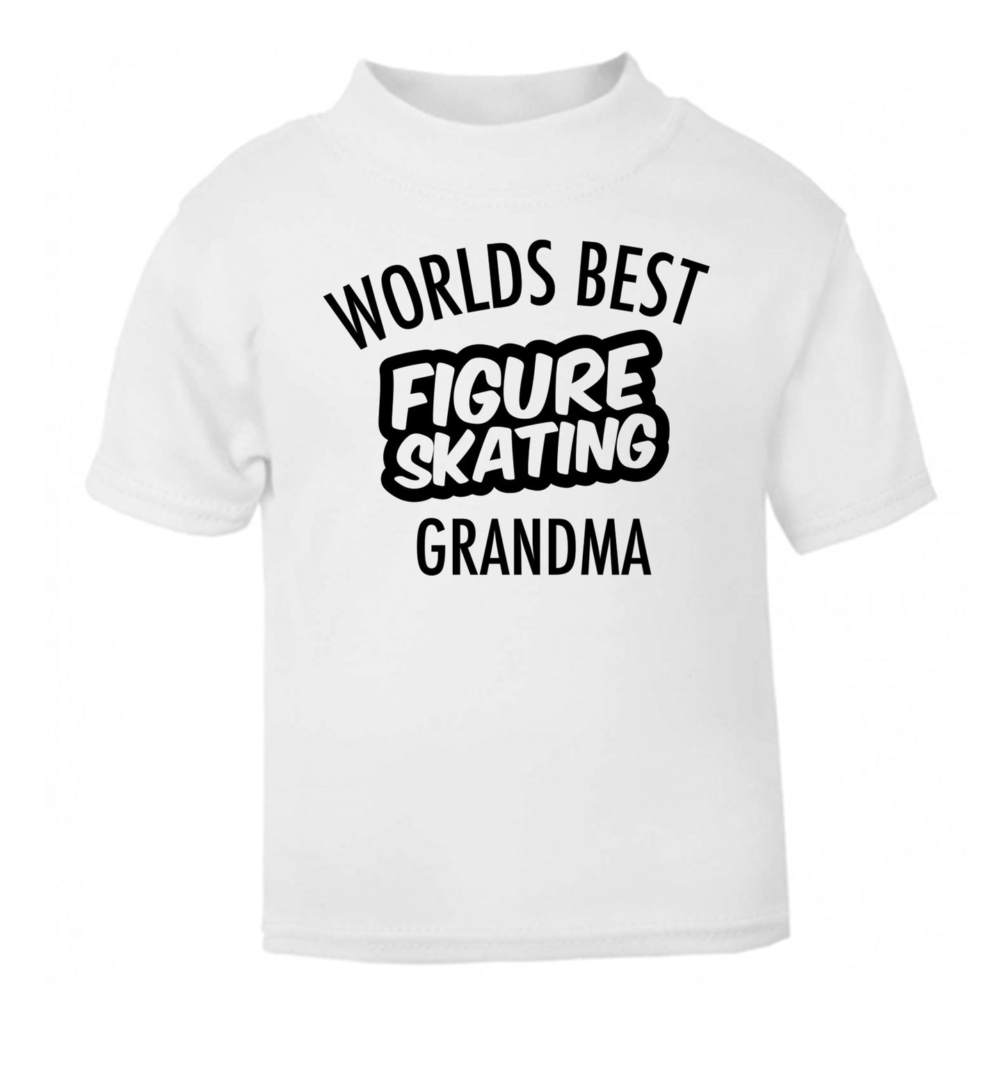 Worlds best figure skating grandma white Baby Toddler Tshirt 2 Years