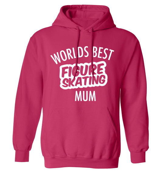 Worlds best figure skating mum adults unisexpink hoodie 2XL