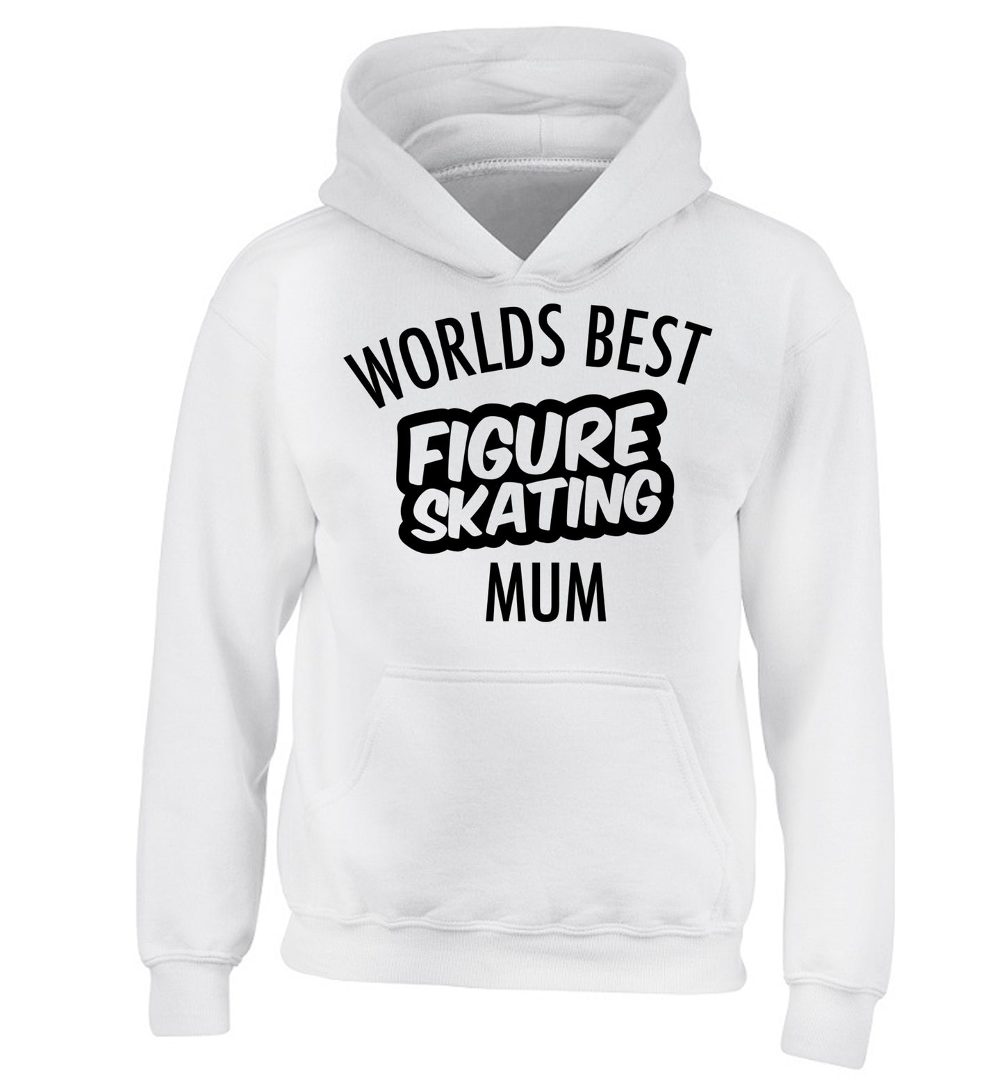 Worlds best figure skating mum children's white hoodie 12-14 Years