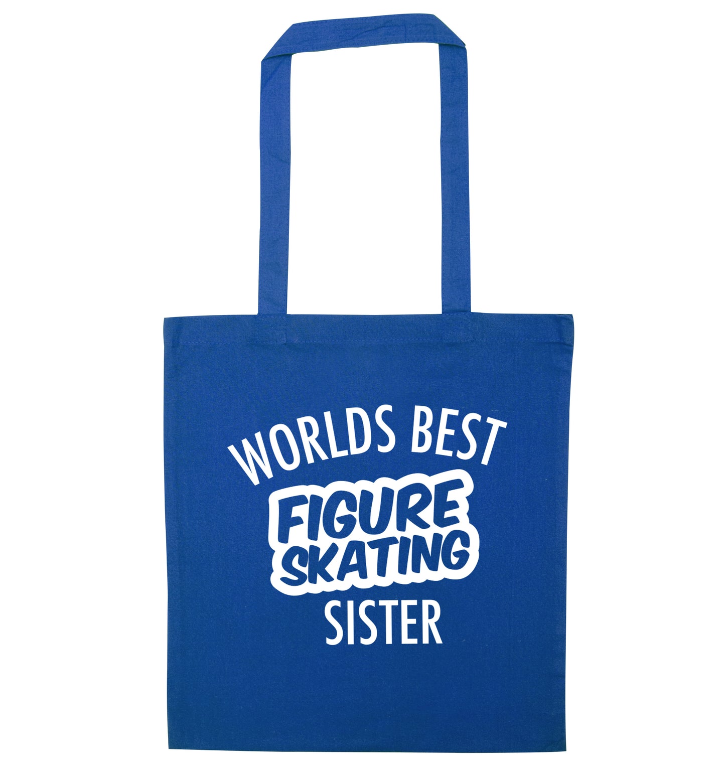 Worlds best figure skating sisterblue tote bag