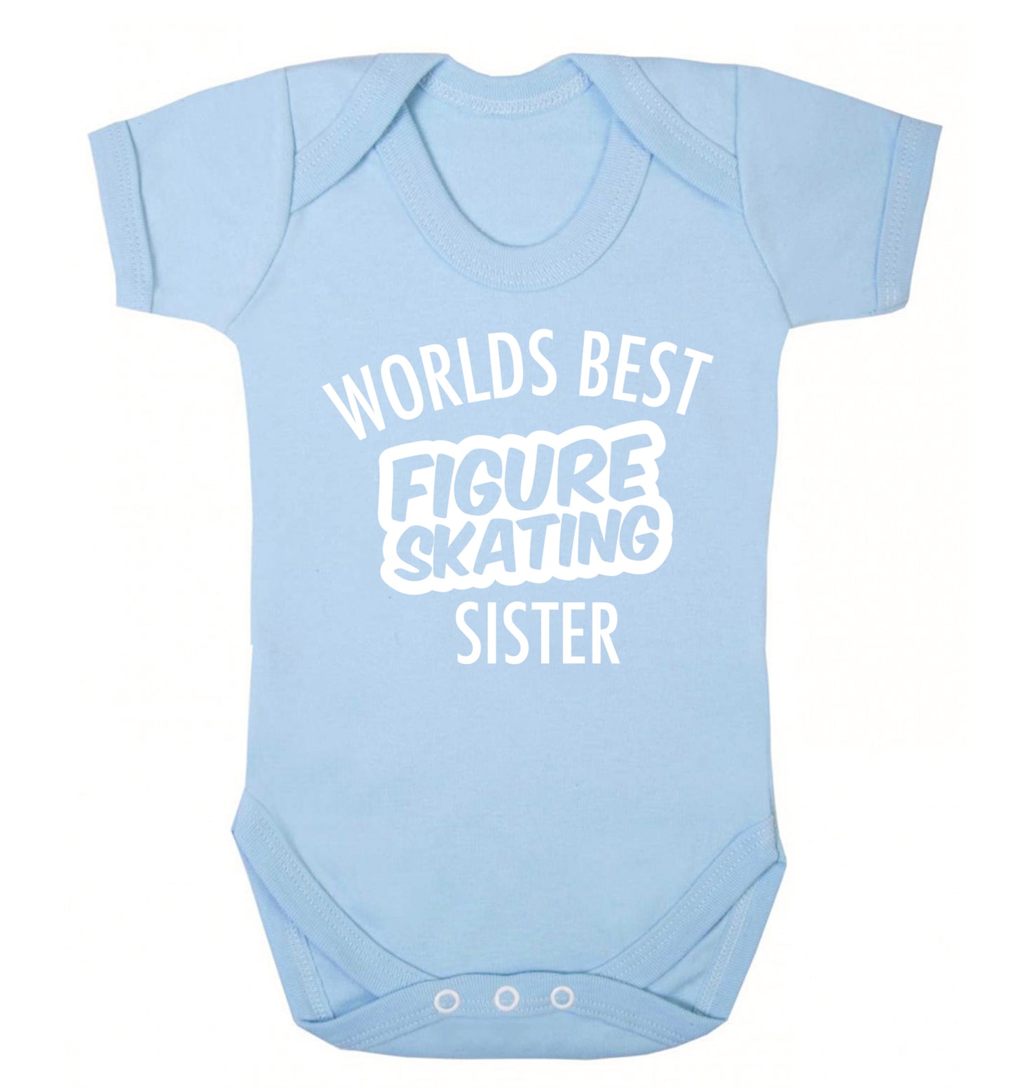 Worlds best figure skating sisterBaby Vest pale blue 18-24 months