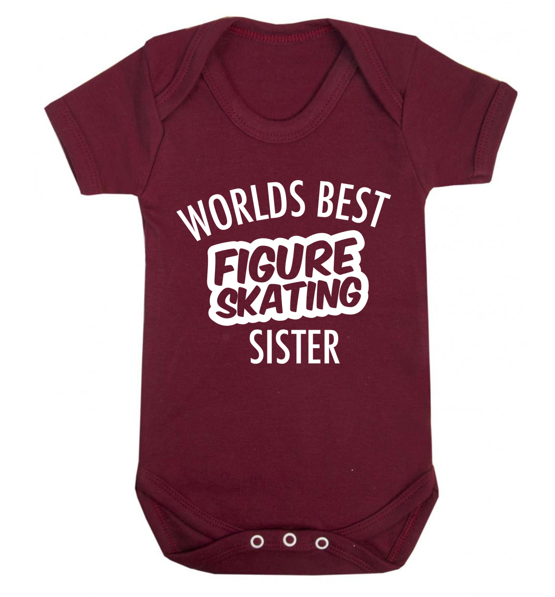 Worlds best figure skating sisterBaby Vest maroon 18-24 months