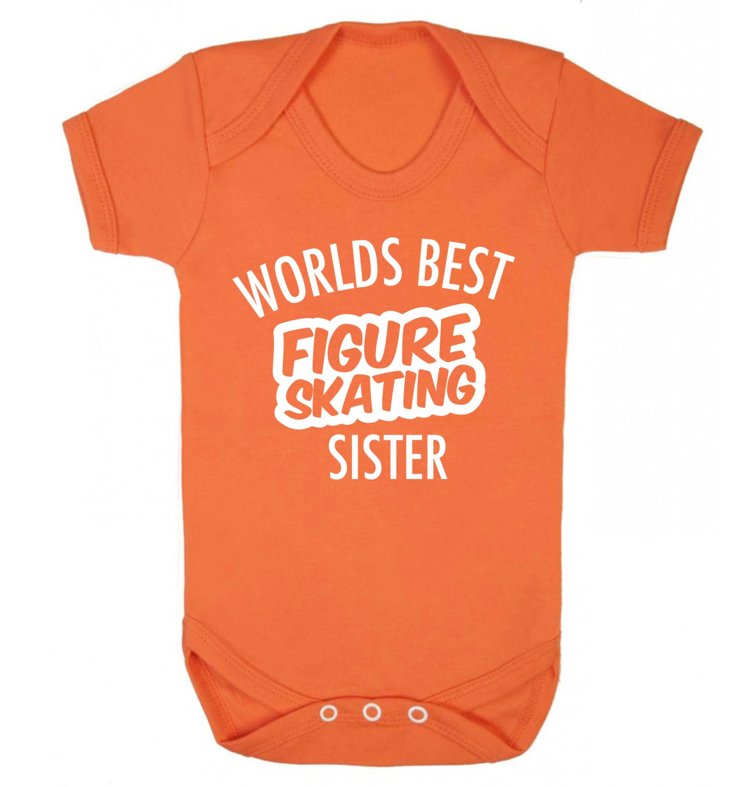 Worlds best figure skating sisterBaby Vest orange 18-24 months