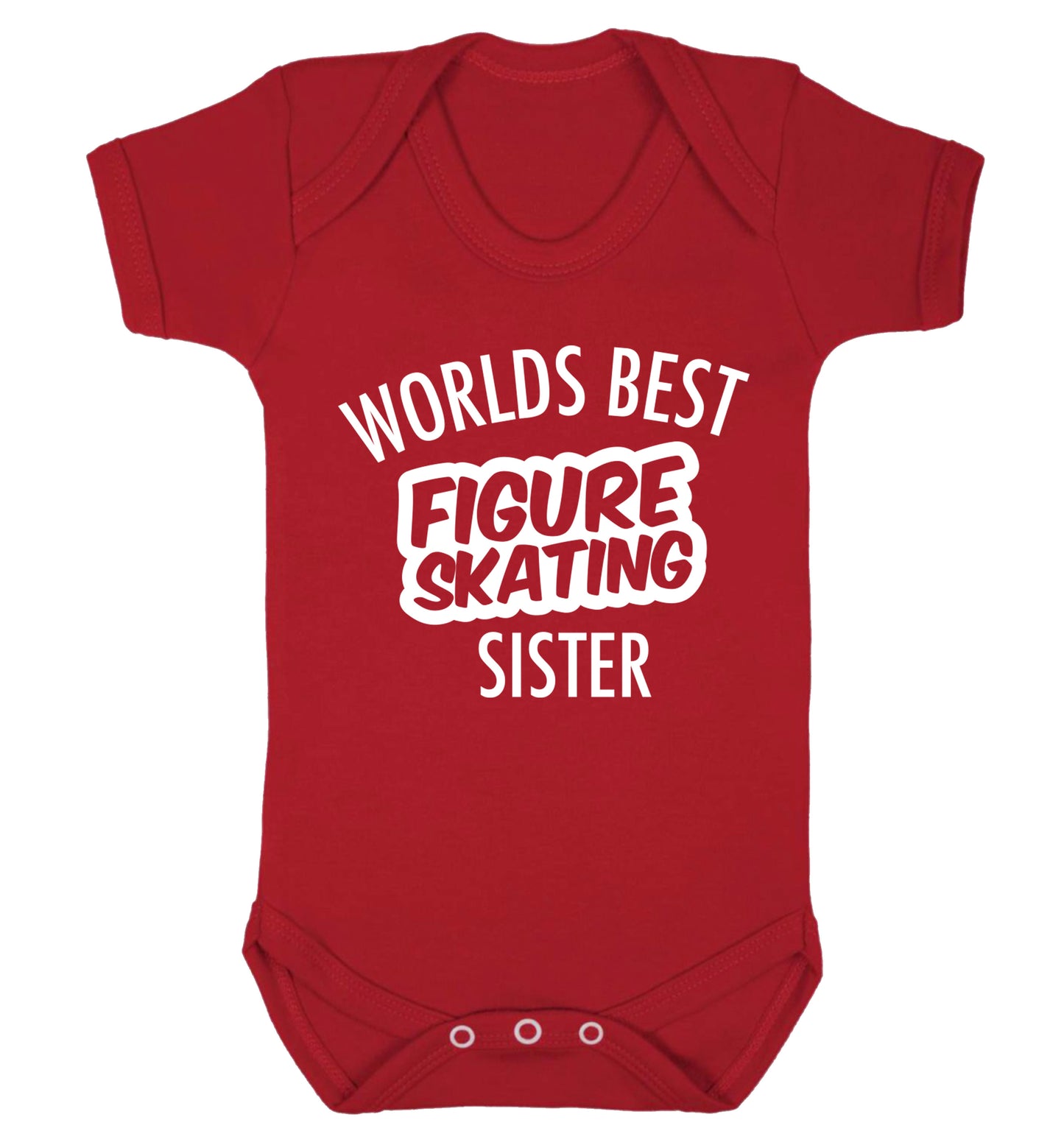 Worlds best figure skating sisterBaby Vest red 18-24 months