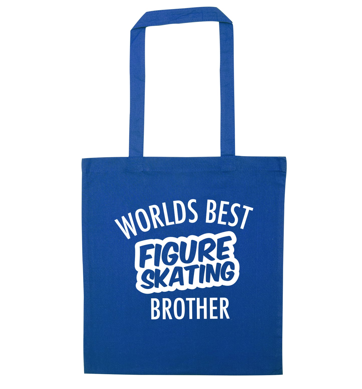 Worlds best figure skating brother blue tote bag