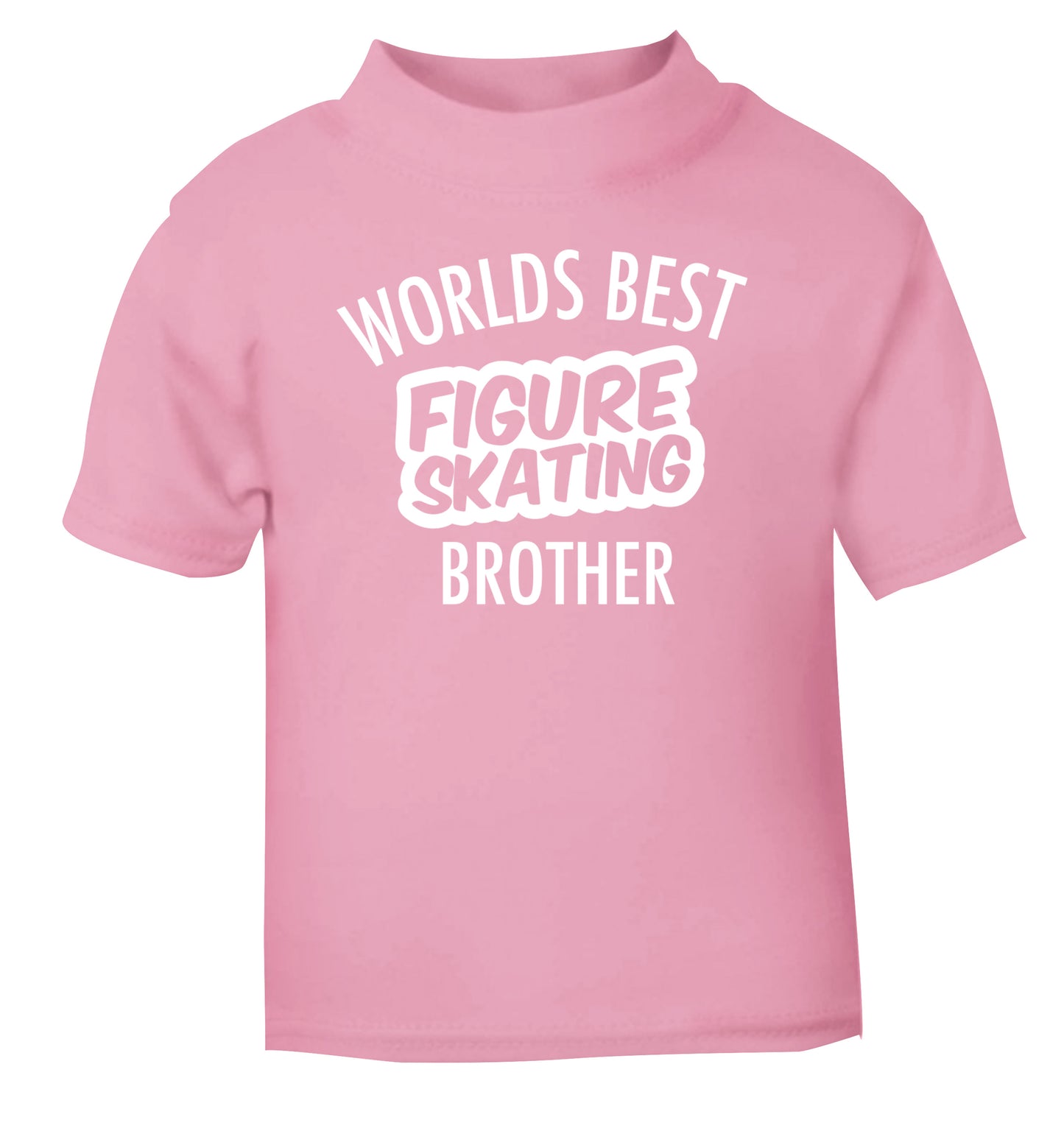 Worlds best figure skating brother light pink Baby Toddler Tshirt 2 Years