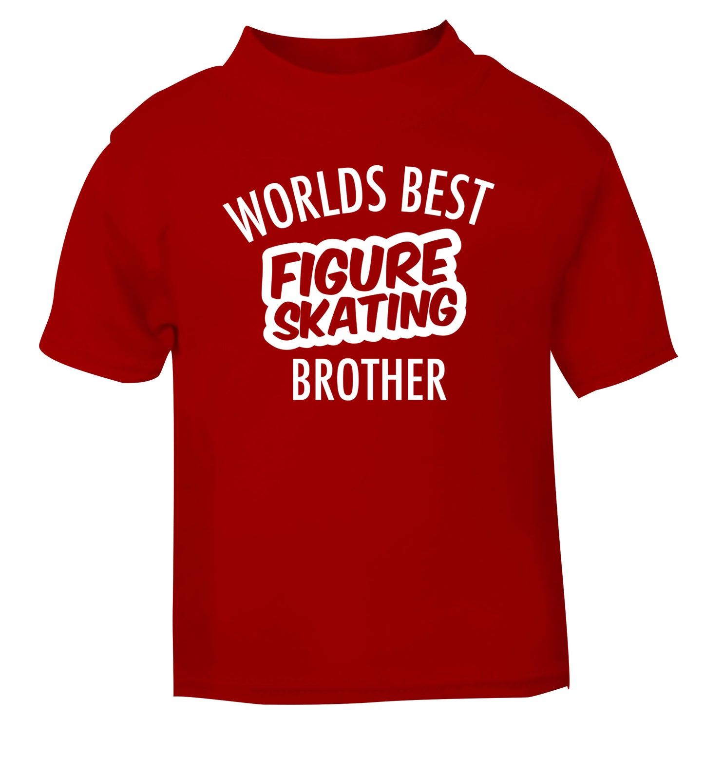 Worlds best figure skating brother red Baby Toddler Tshirt 2 Years