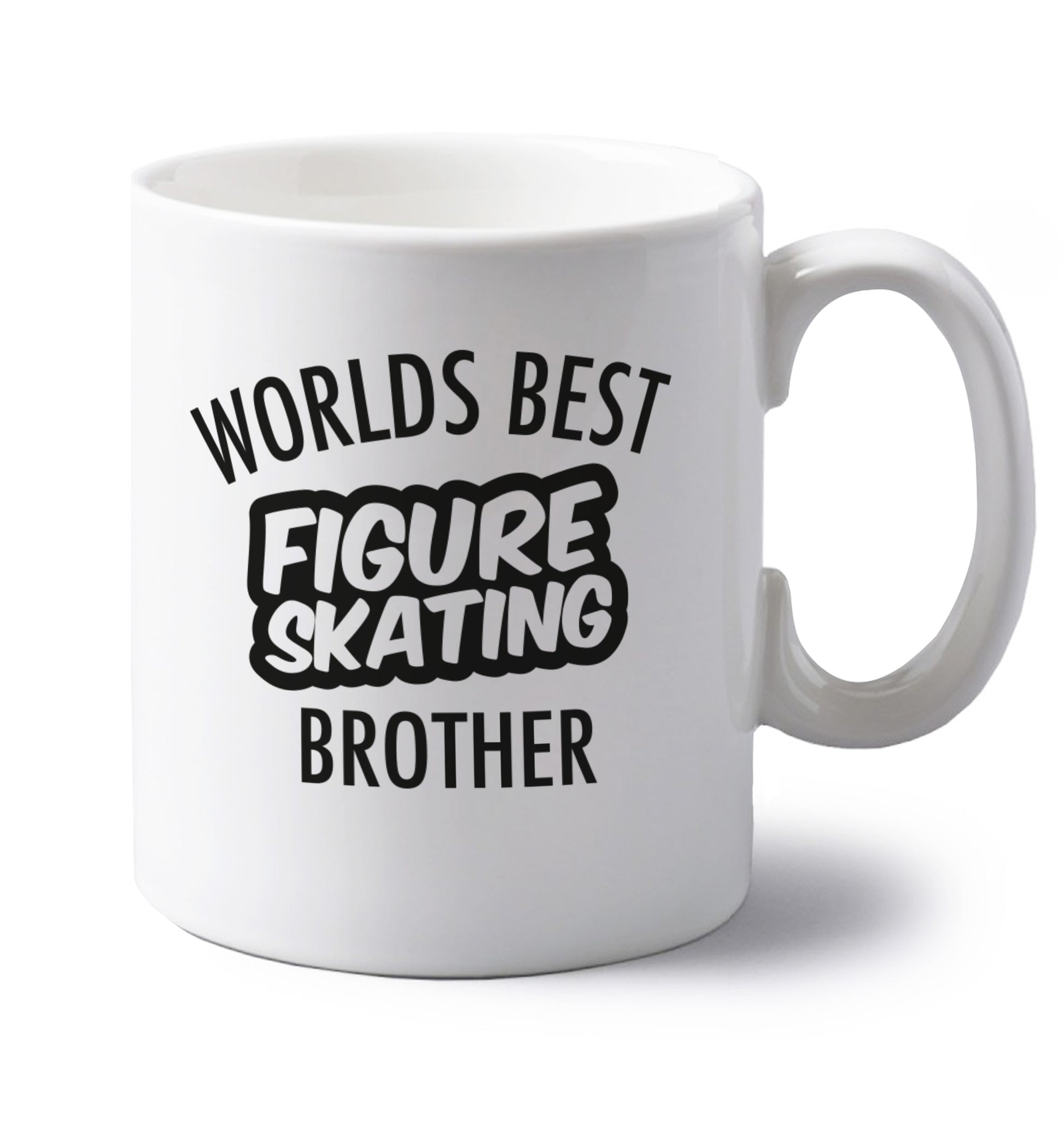 Worlds best figure skating brother left handed white ceramic mug 