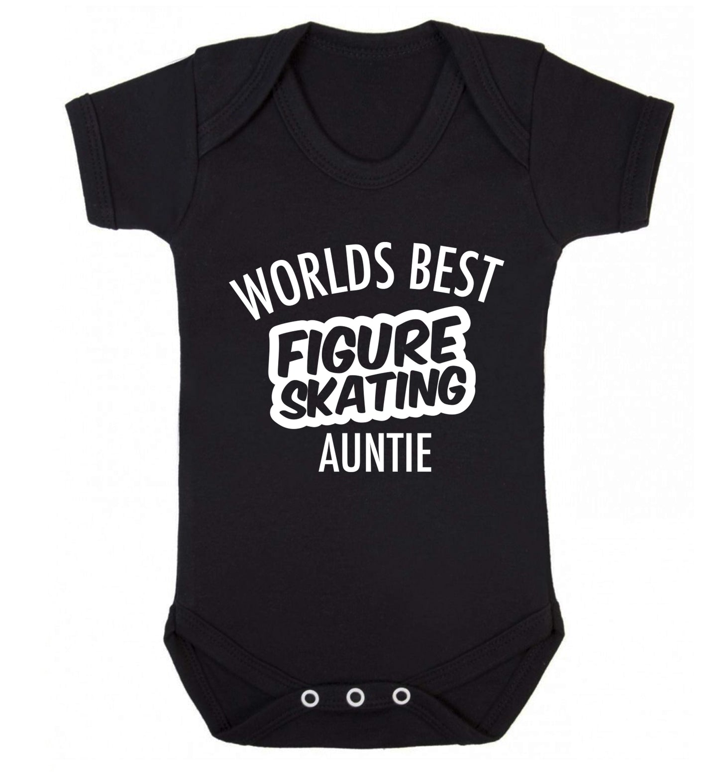 Worlds best figure skating auntie Baby Vest black 18-24 months