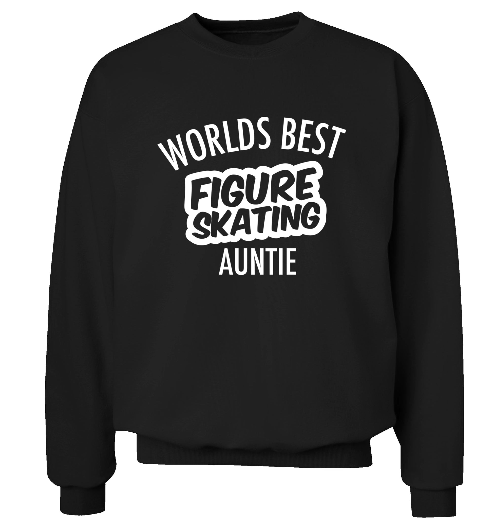 Worlds best figure skating auntie Adult's unisexblack Sweater 2XL