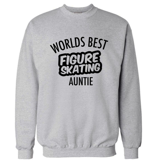 Worlds best figure skating auntie Adult's unisexgrey Sweater 2XL