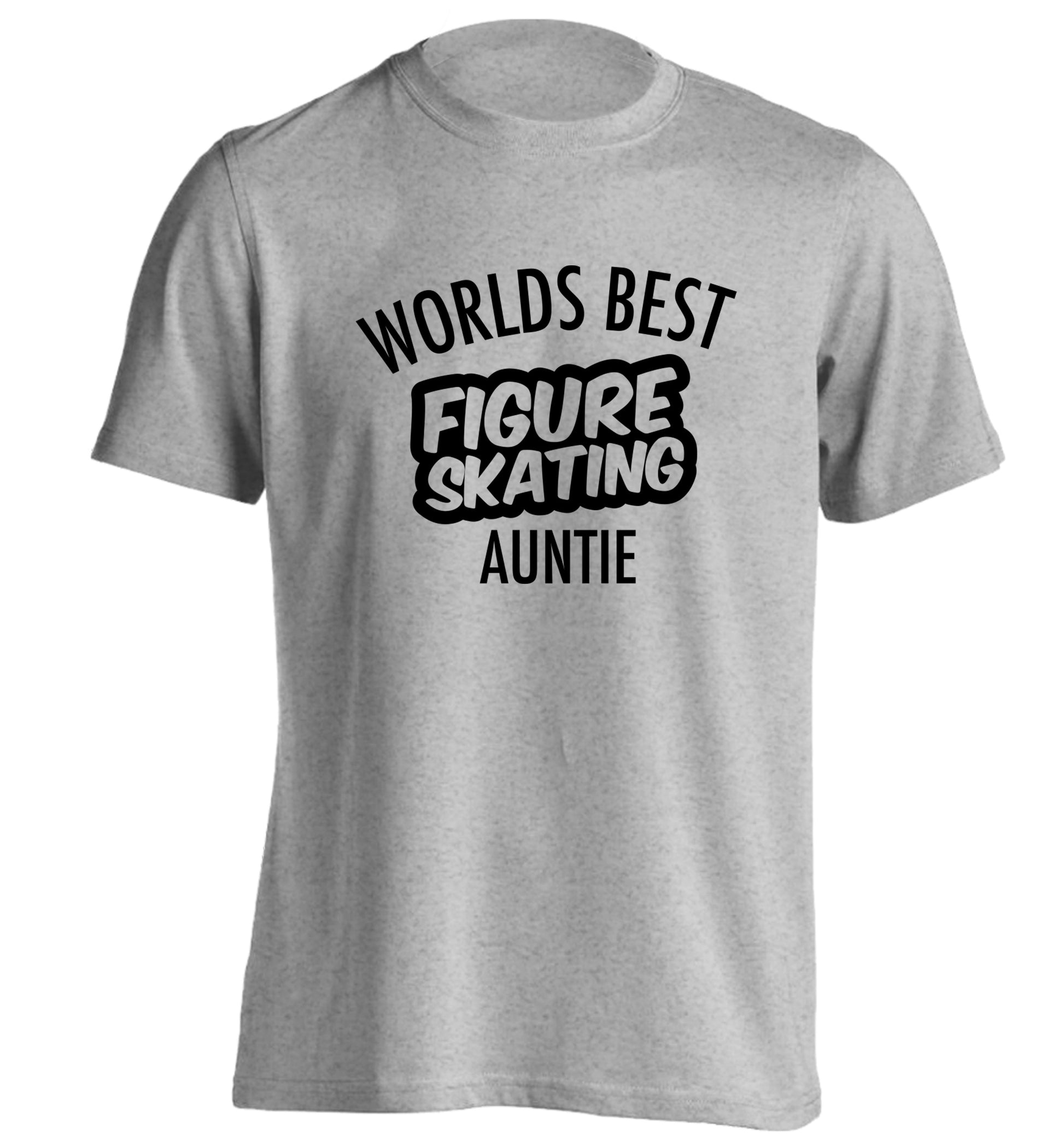 Worlds best figure skating auntie adults unisexgrey Tshirt 2XL