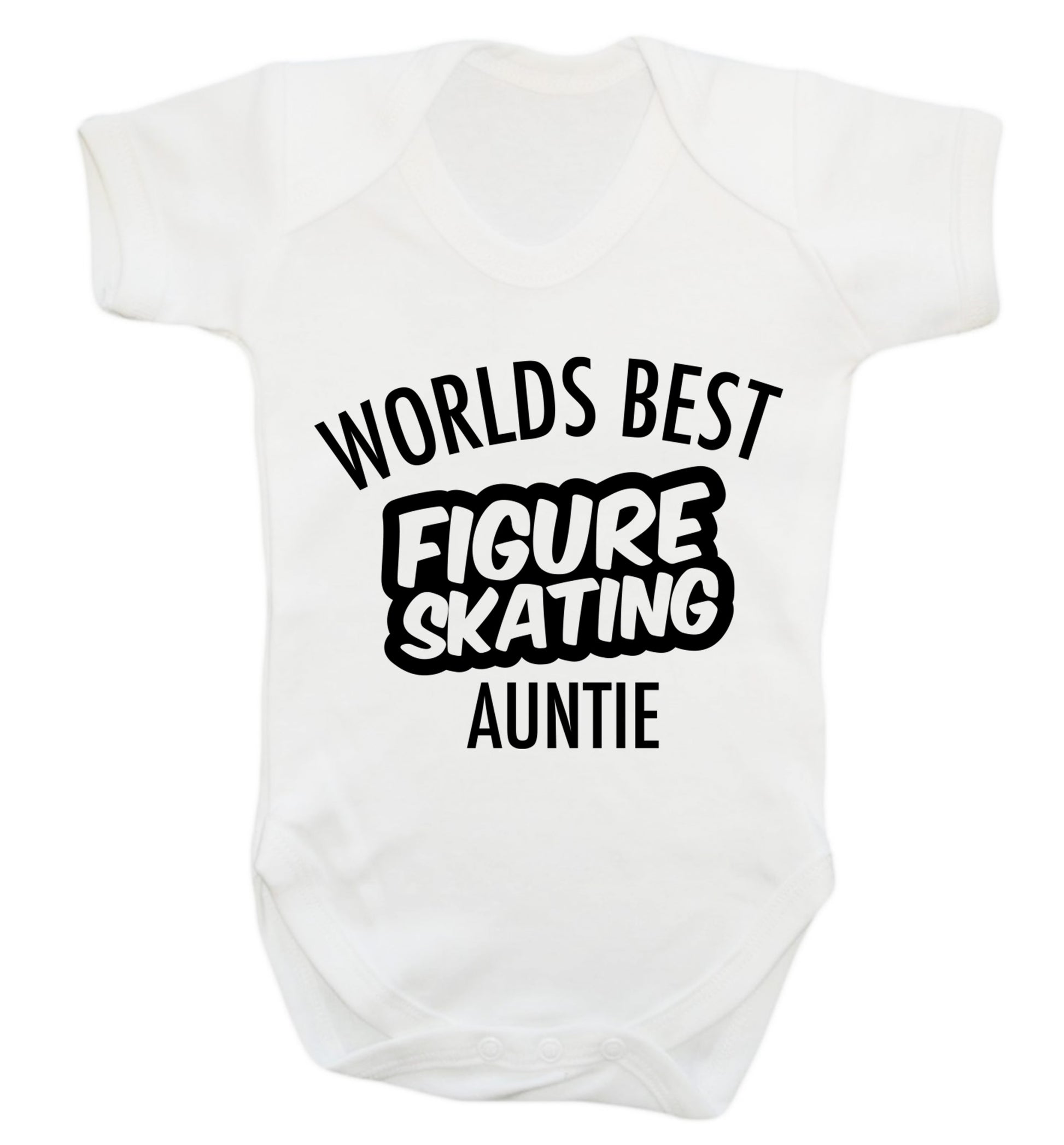 Worlds best figure skating auntie Baby Vest white 18-24 months