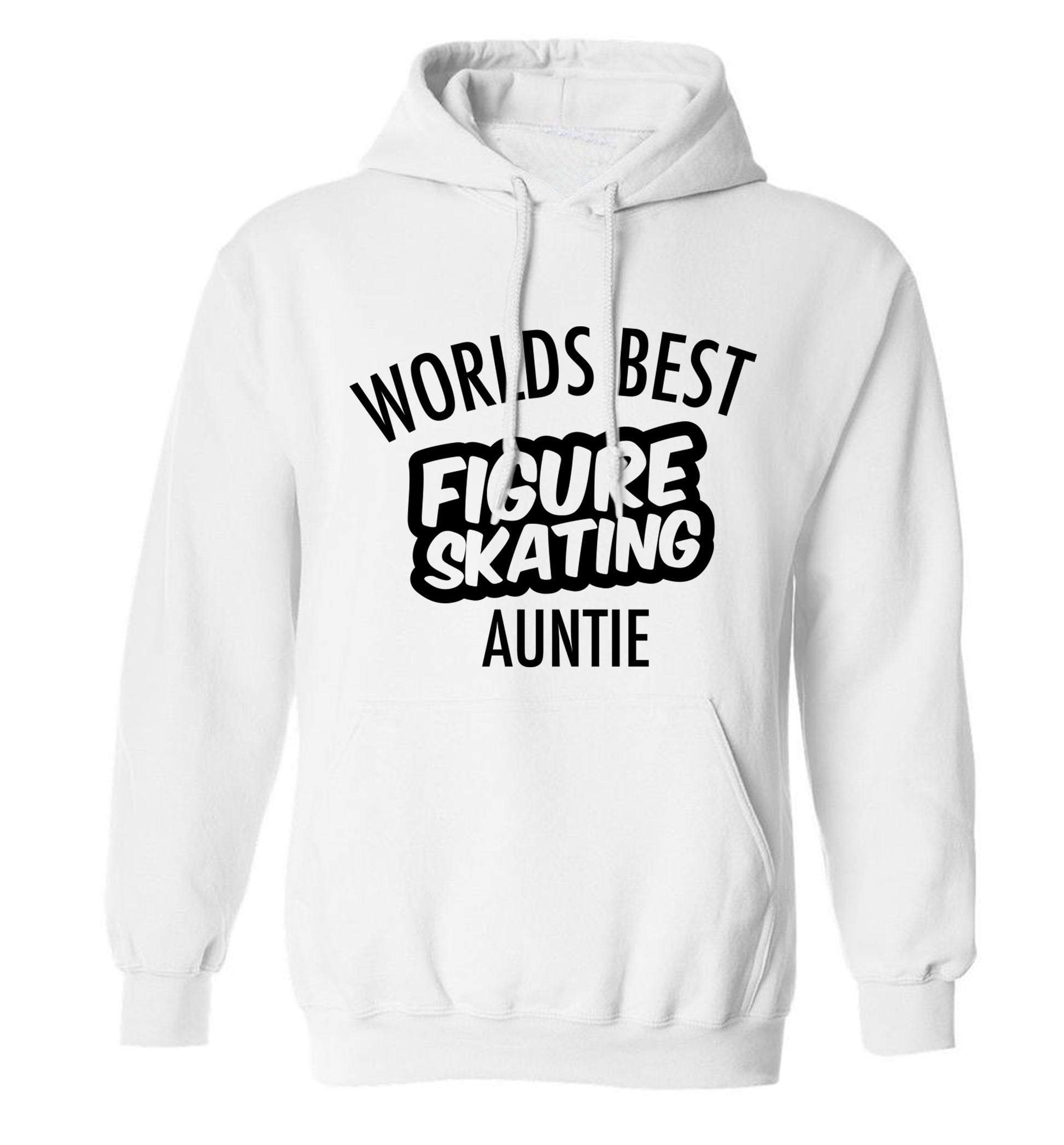 Worlds best figure skating auntie adults unisexwhite hoodie 2XL