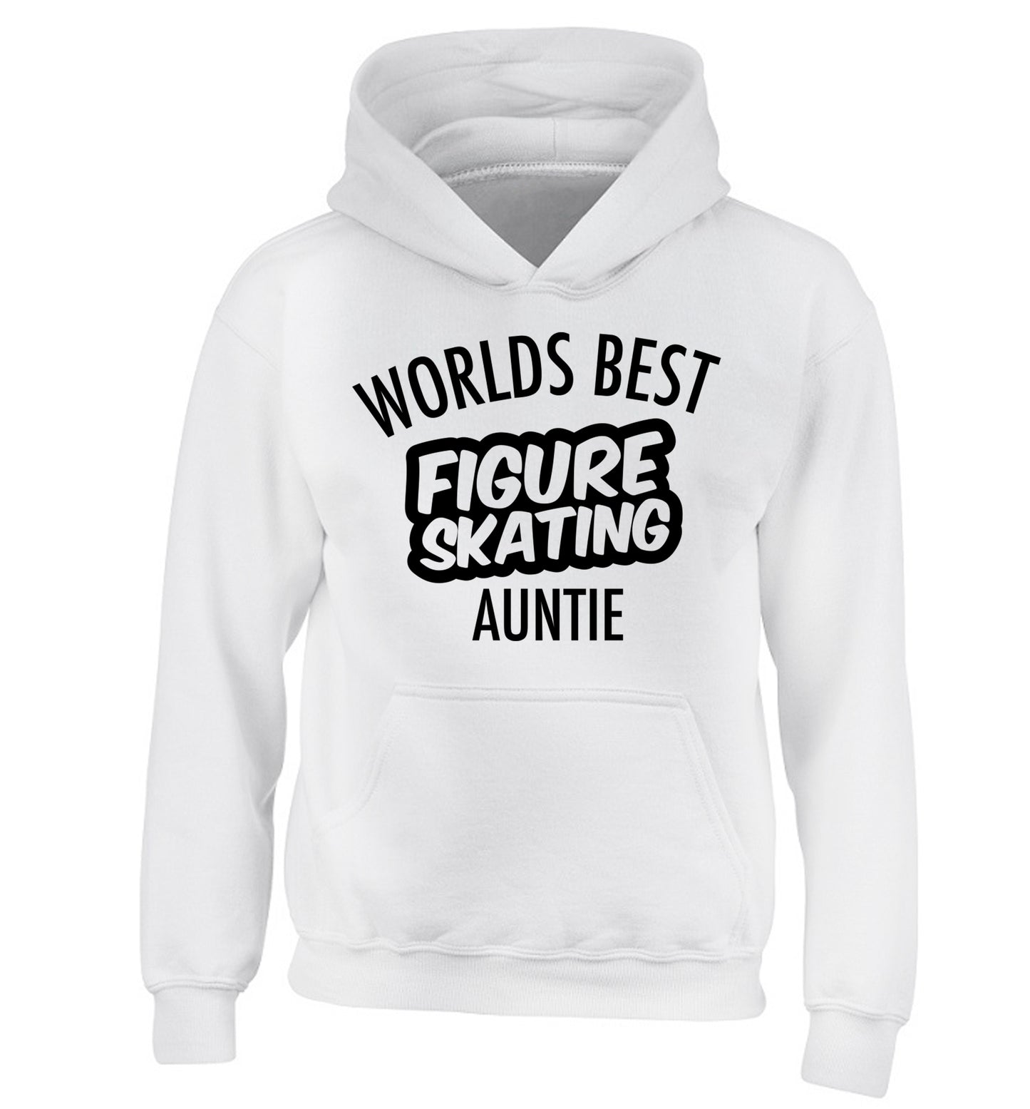 Worlds best figure skating auntie children's white hoodie 12-14 Years