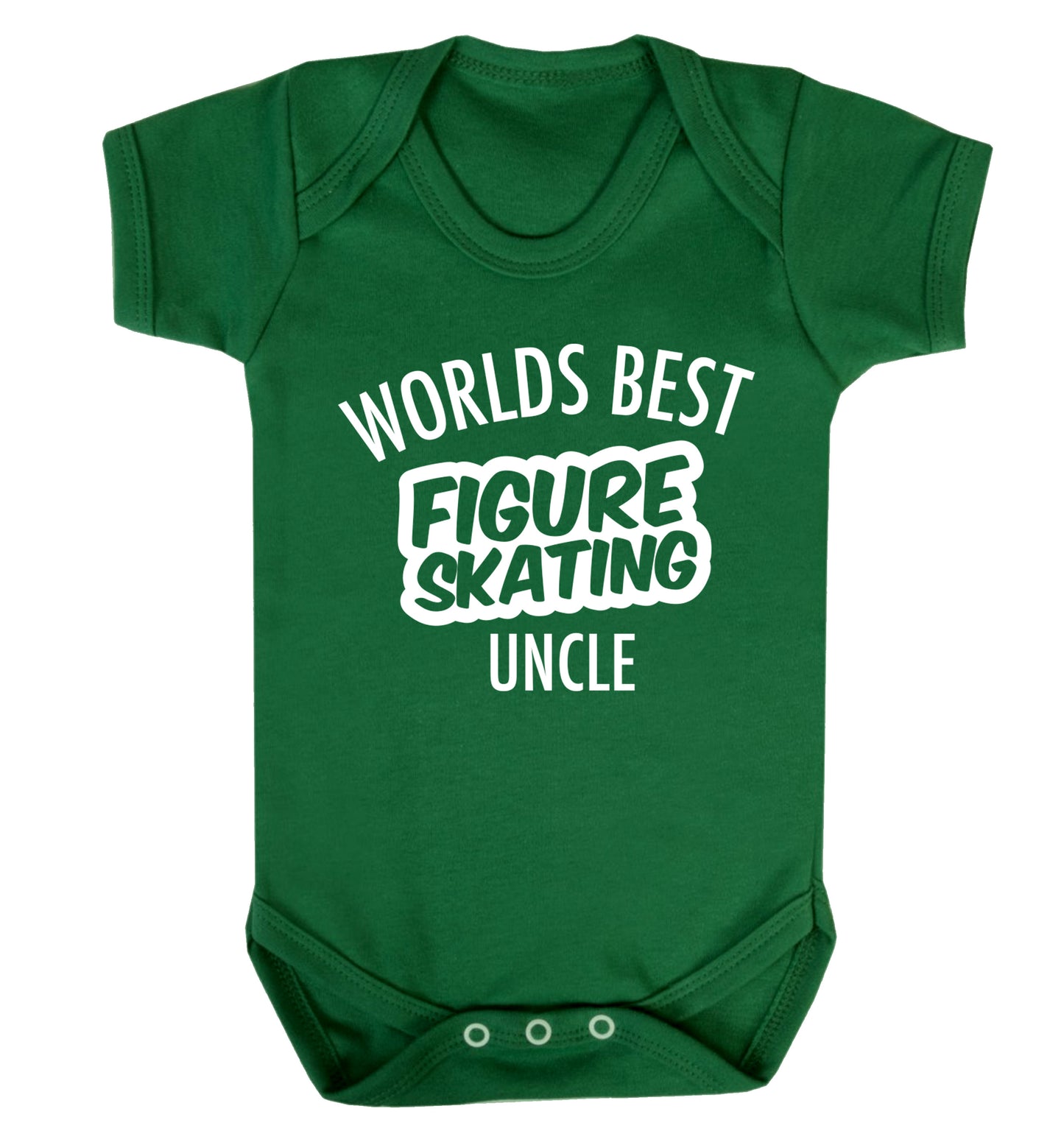 Worlds best figure skating uncle Baby Vest green 18-24 months