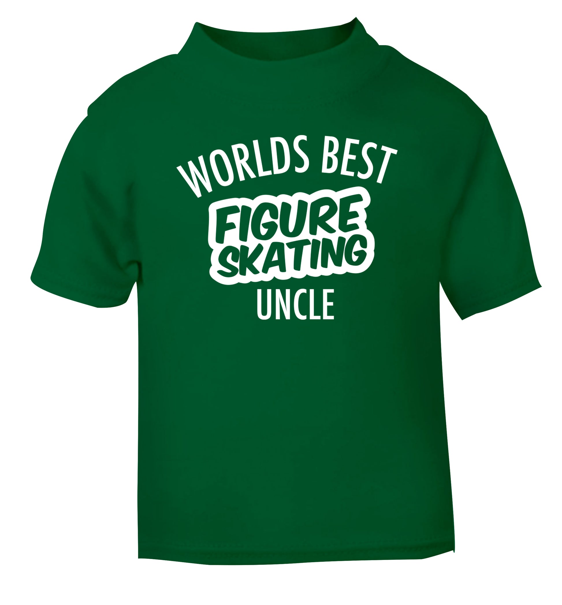 Worlds best figure skating uncle green Baby Toddler Tshirt 2 Years