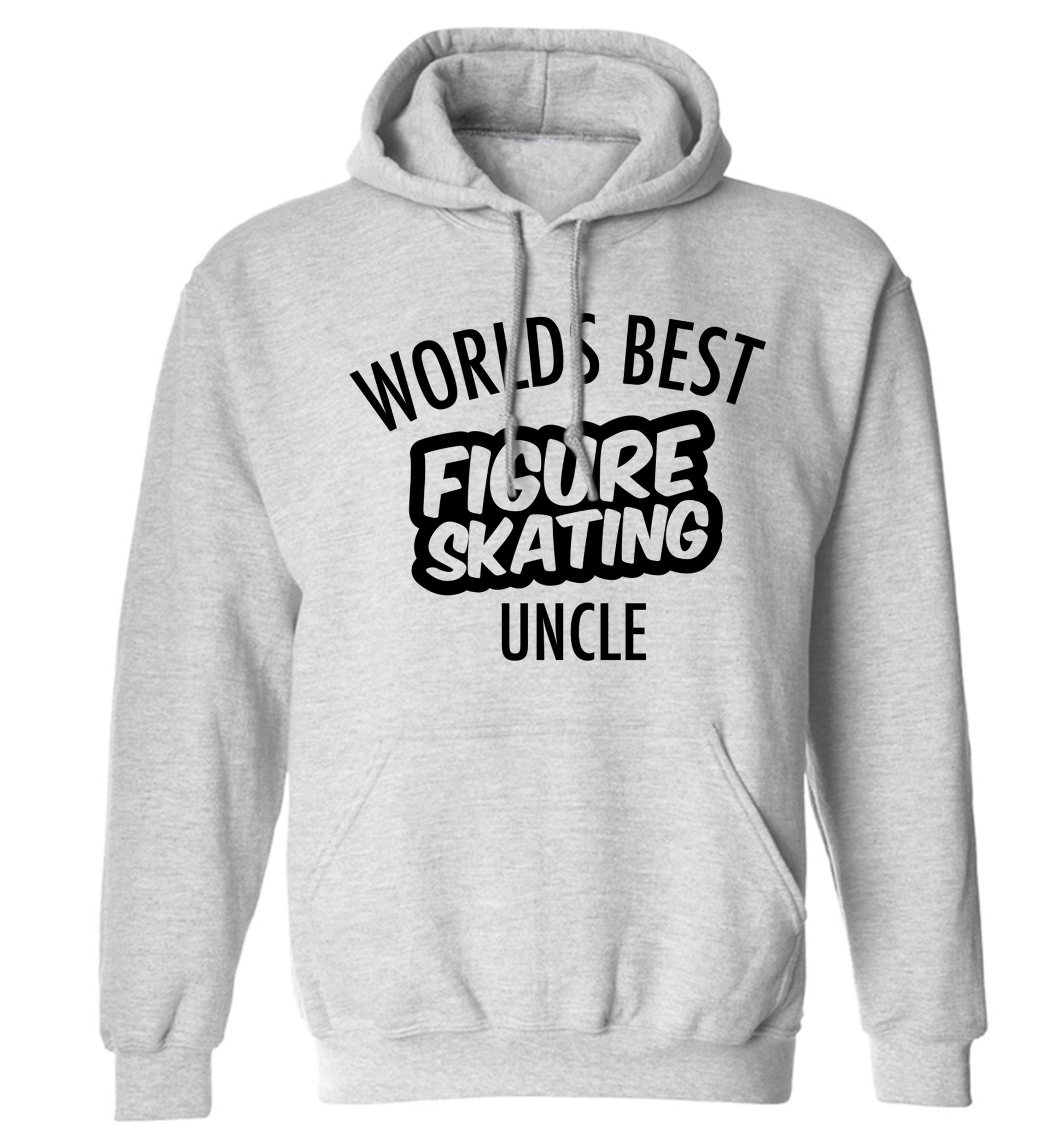 Worlds best figure skating uncle adults unisexgrey hoodie 2XL