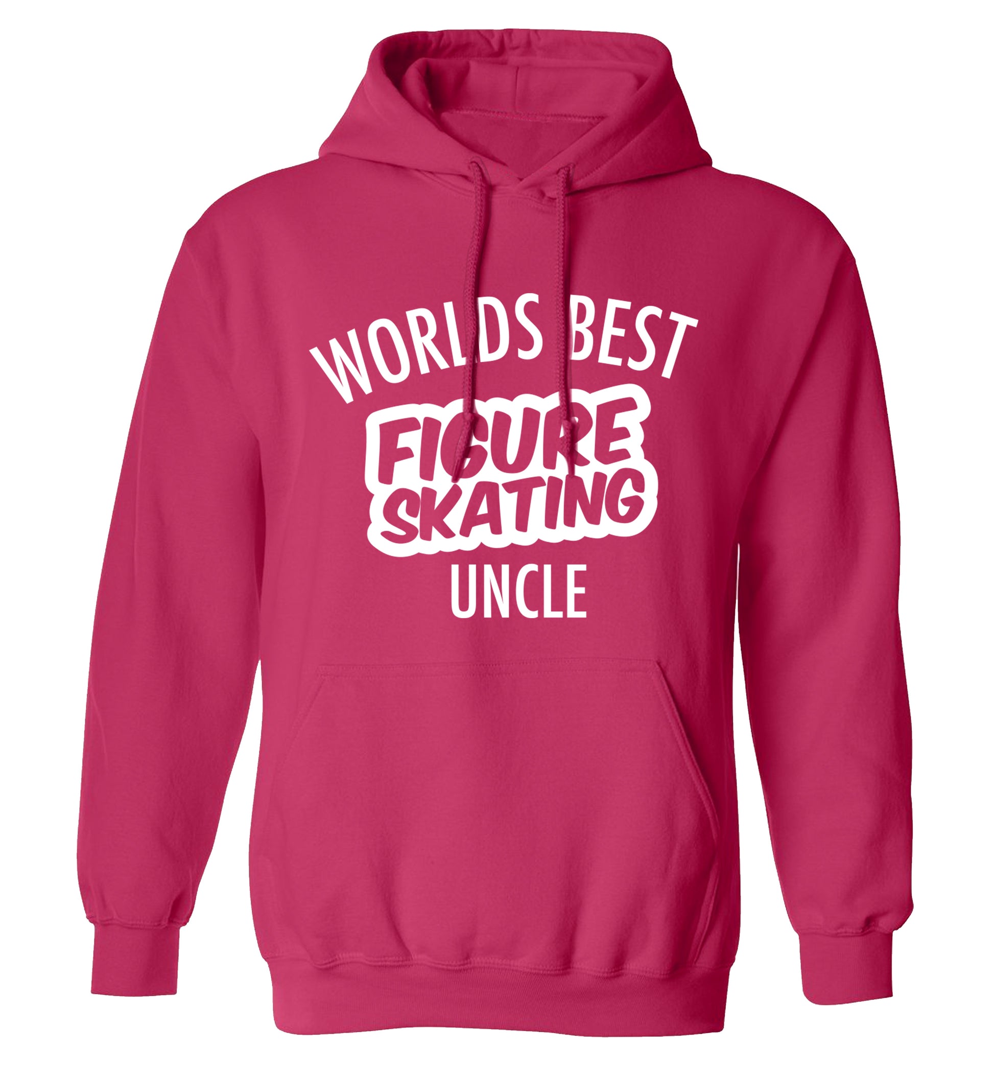 Worlds best figure skating uncle adults unisexpink hoodie 2XL