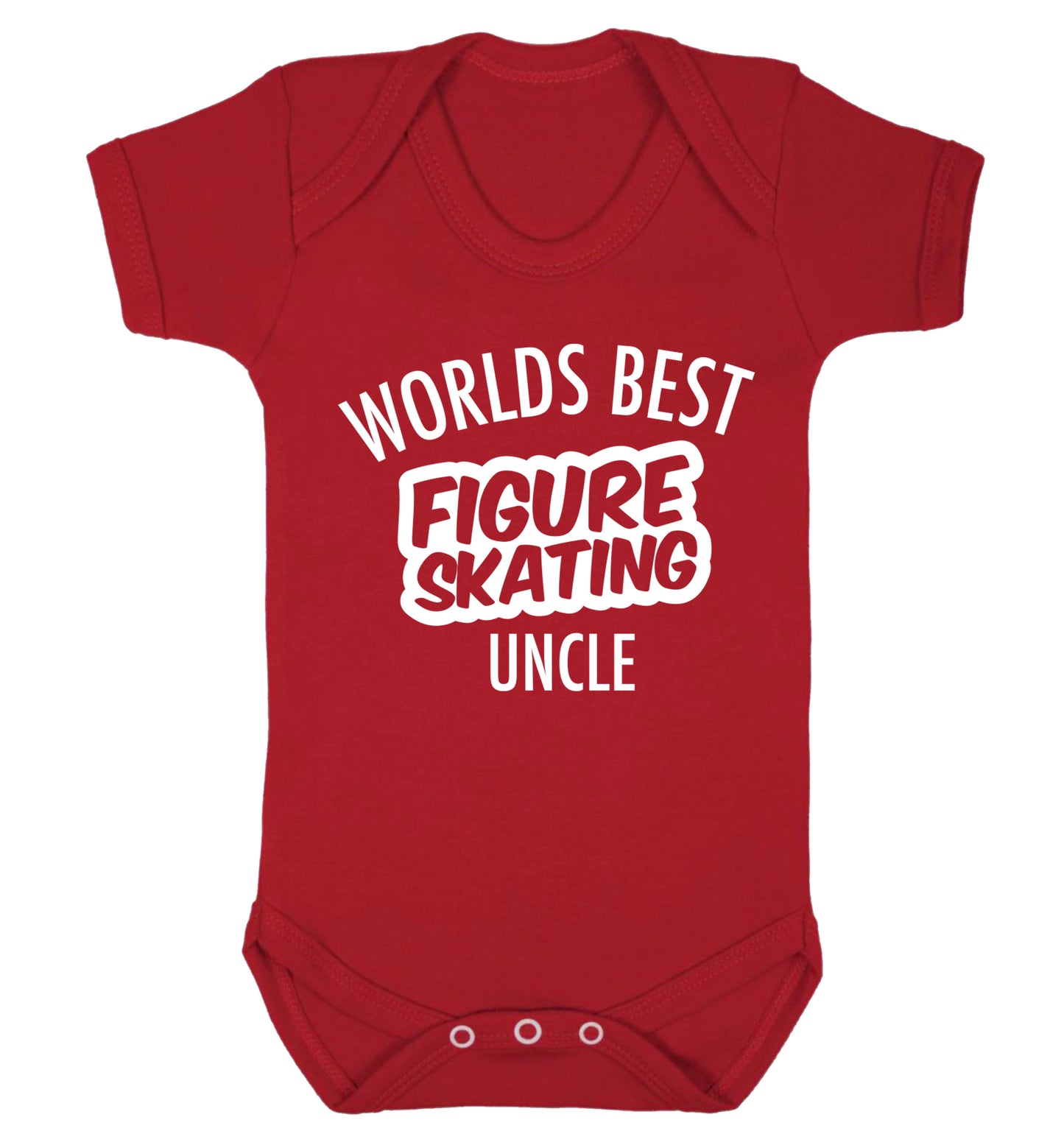 Worlds best figure skating uncle Baby Vest red 18-24 months