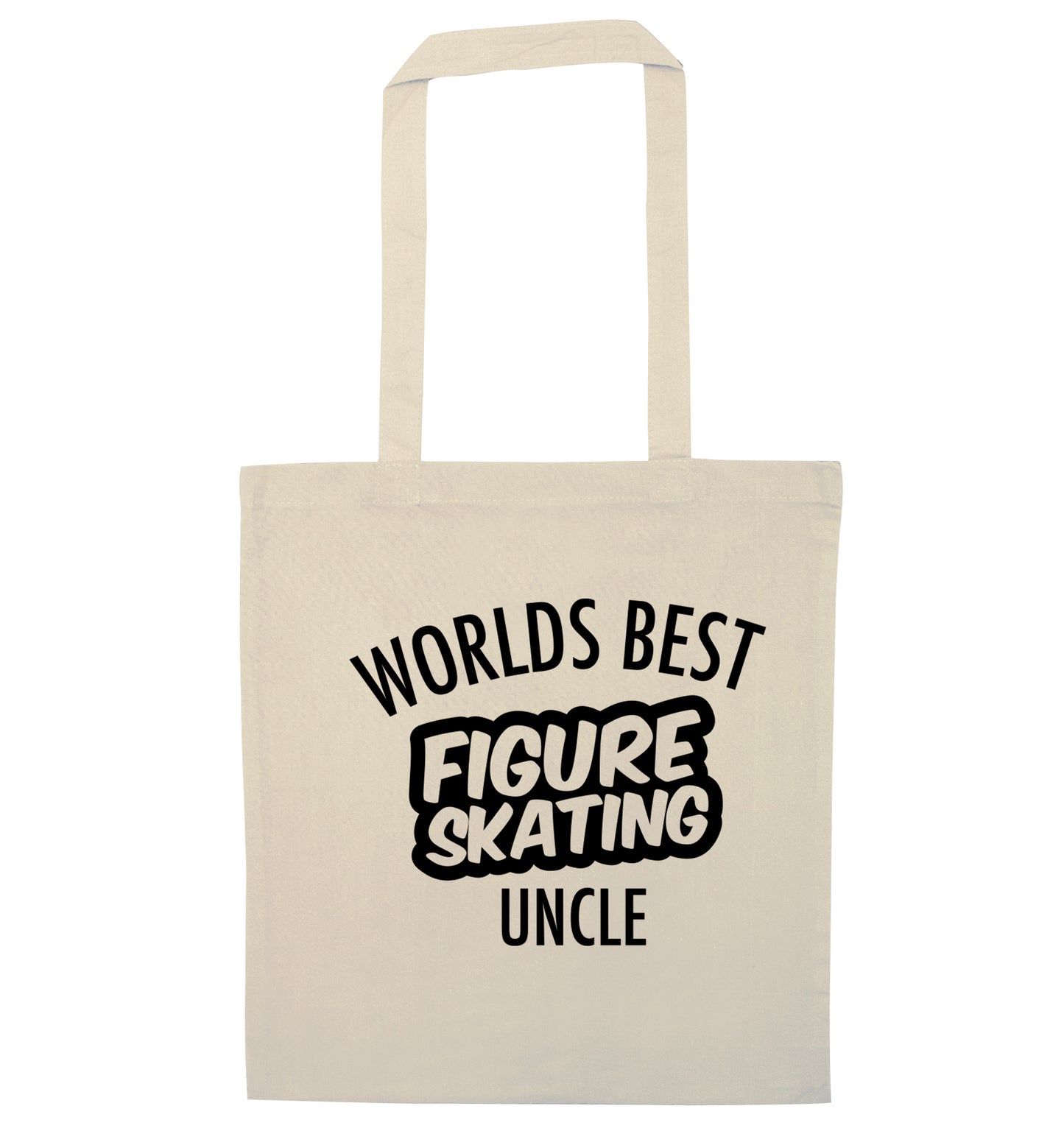Worlds best figure skating uncle natural tote bag