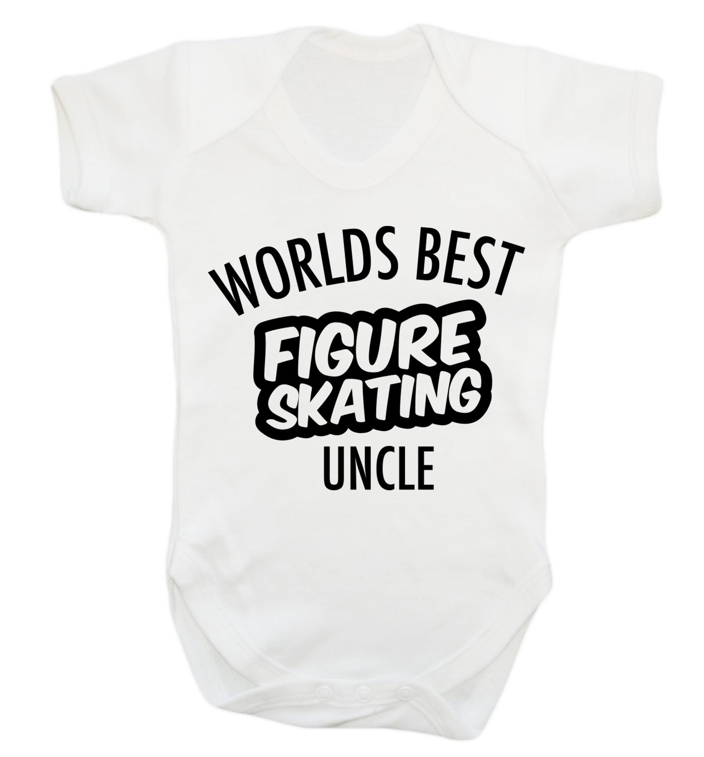 Worlds best figure skating uncle Baby Vest white 18-24 months