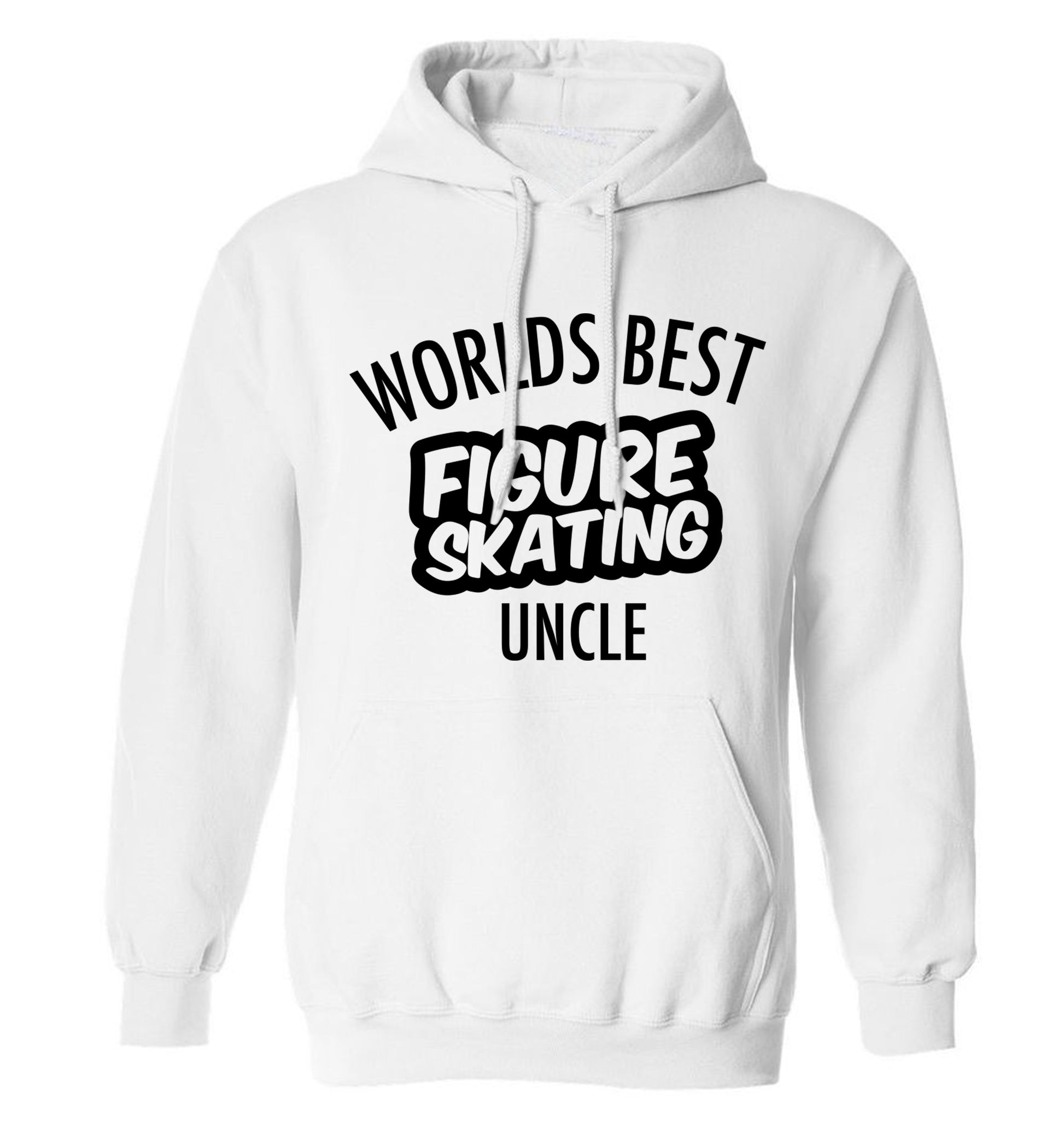 Worlds best figure skating uncle adults unisexwhite hoodie 2XL