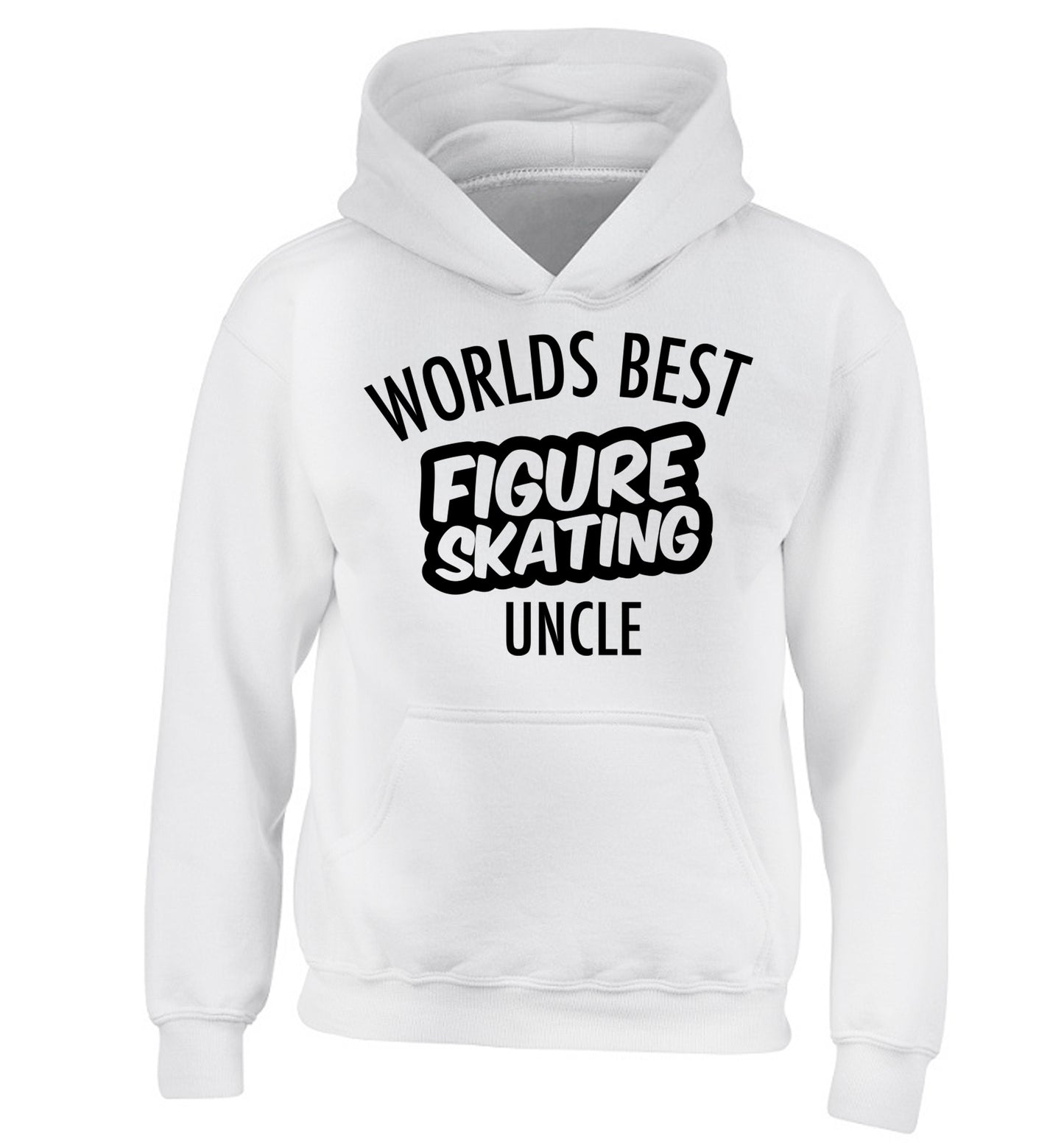 Worlds best figure skating uncle children's white hoodie 12-14 Years