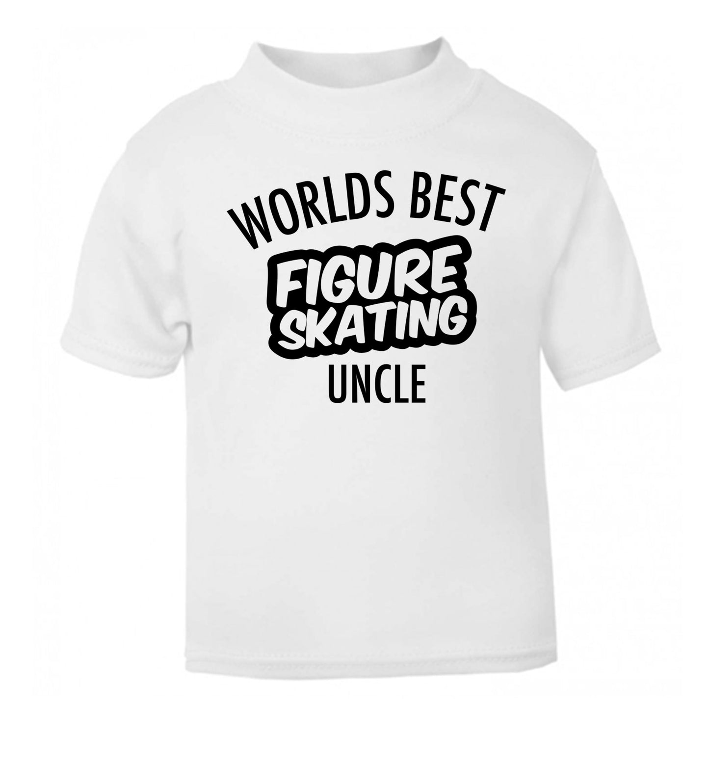 Worlds best figure skating uncle white Baby Toddler Tshirt 2 Years