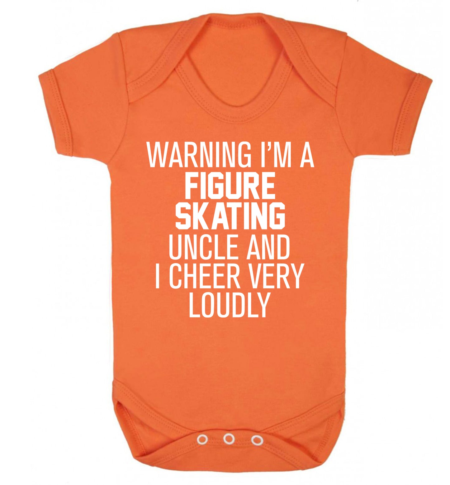 Warning I'm a figure skating uncle and I cheer very loudly Baby Vest orange 18-24 months