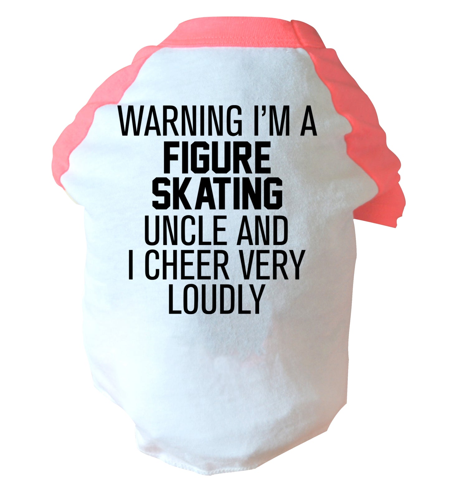 Warning I'm a figure skating uncle and I cheer very loudly large pink dog vest