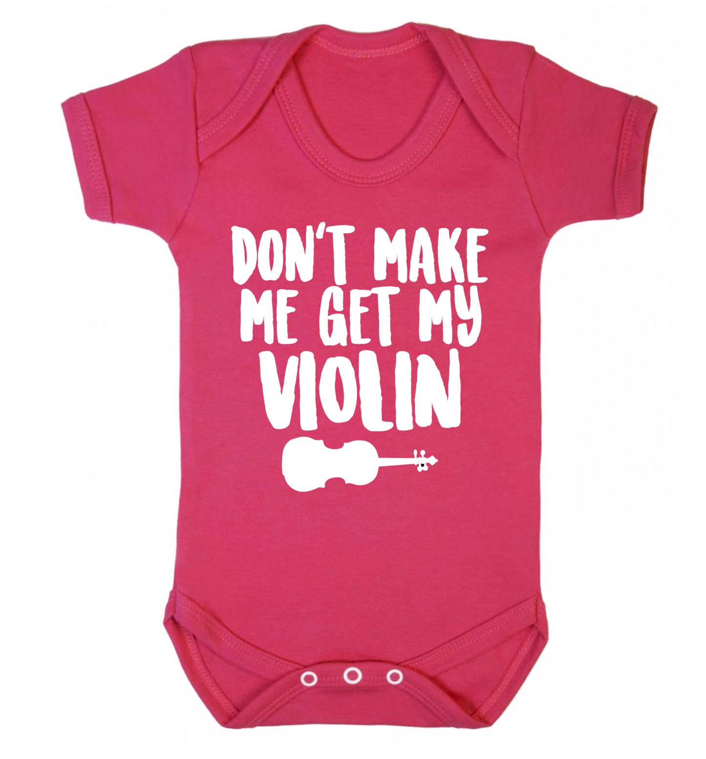 Don't make me get my violin Baby Vest dark pink 18-24 months