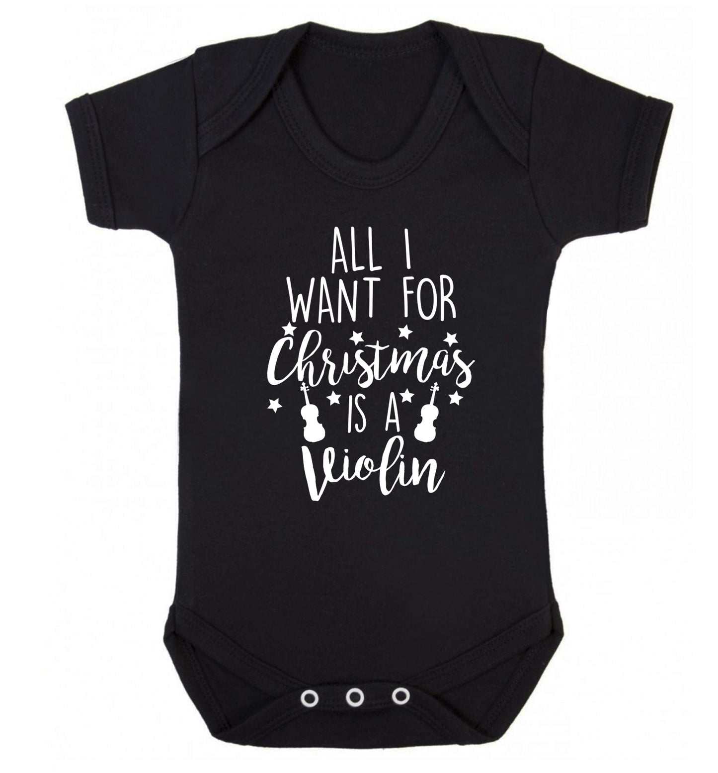 All I Want For Christmas is a Violin Baby Vest black 18-24 months