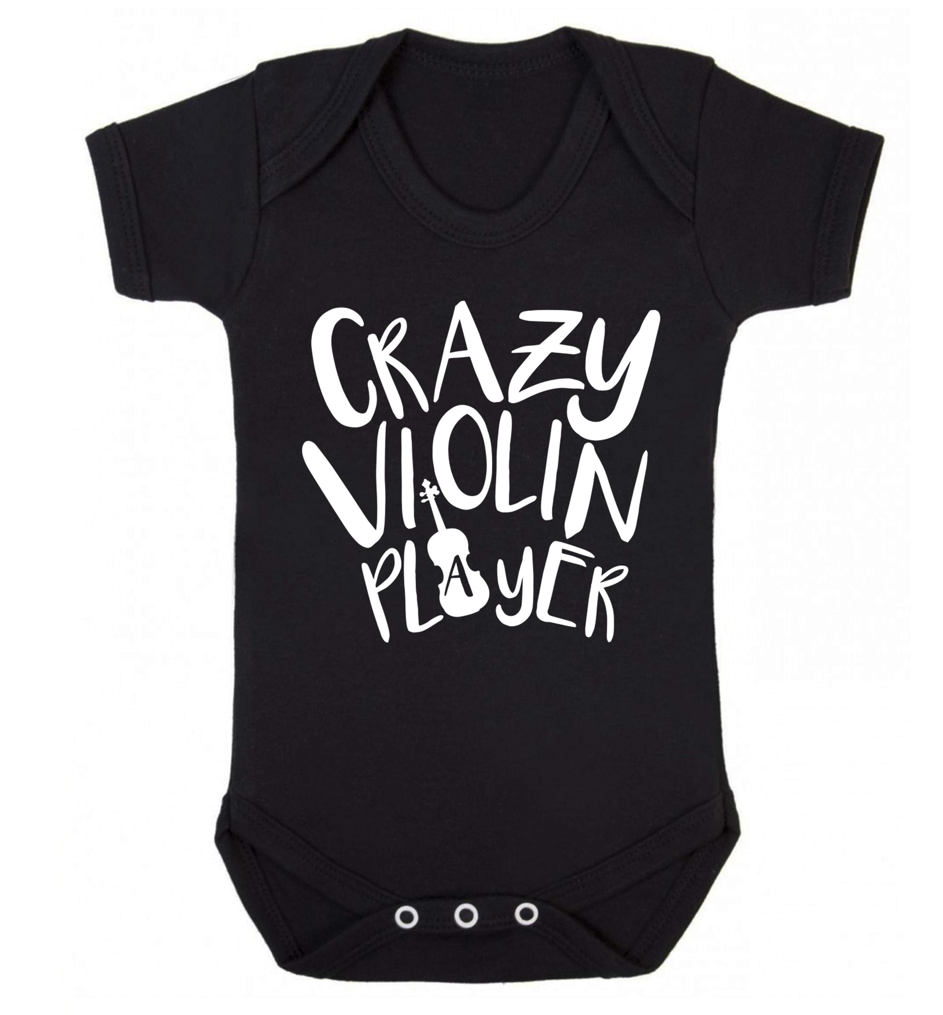 Crazy Violin Player Baby Vest black 18-24 months