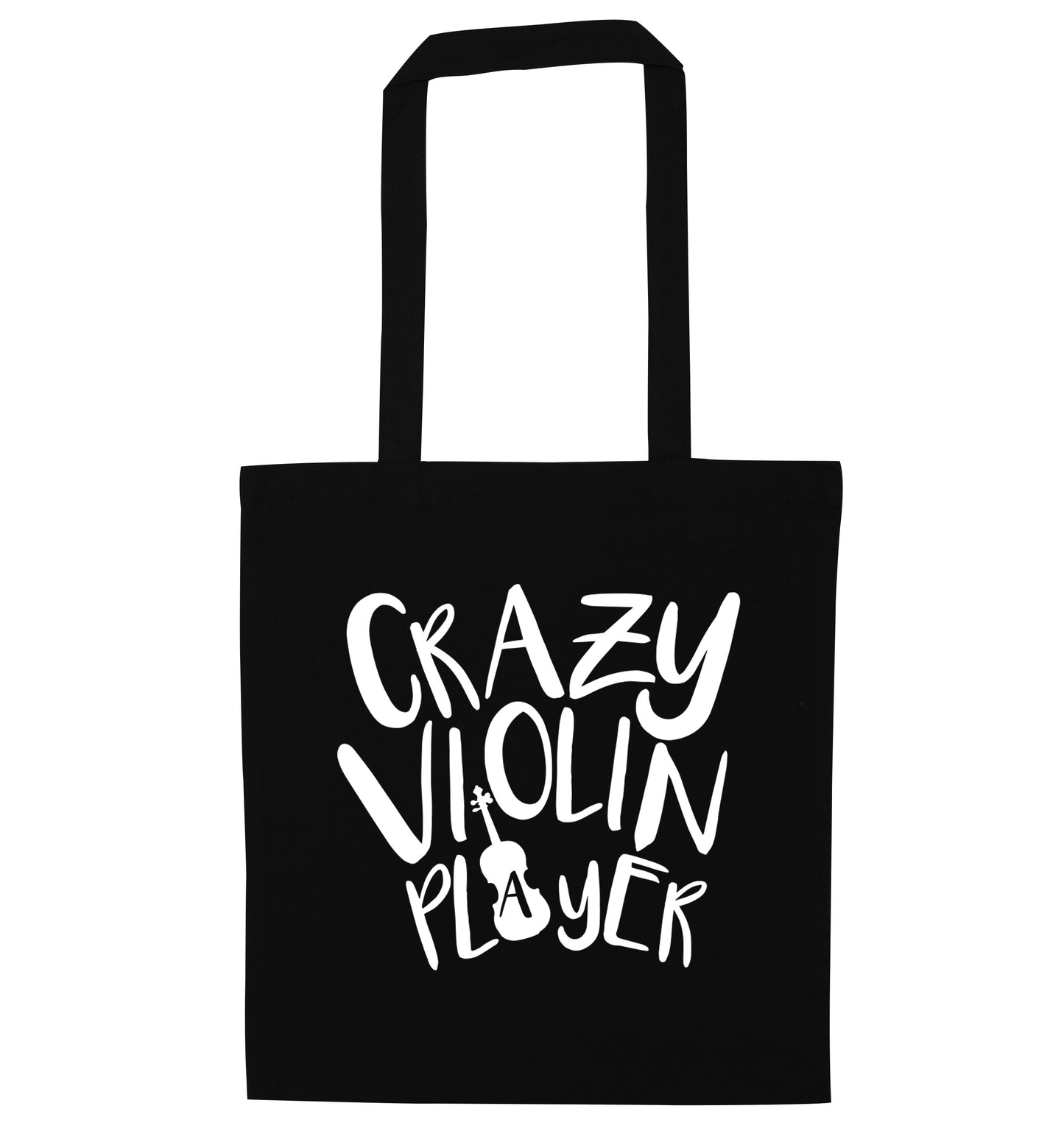 Crazy Violin Player black tote bag