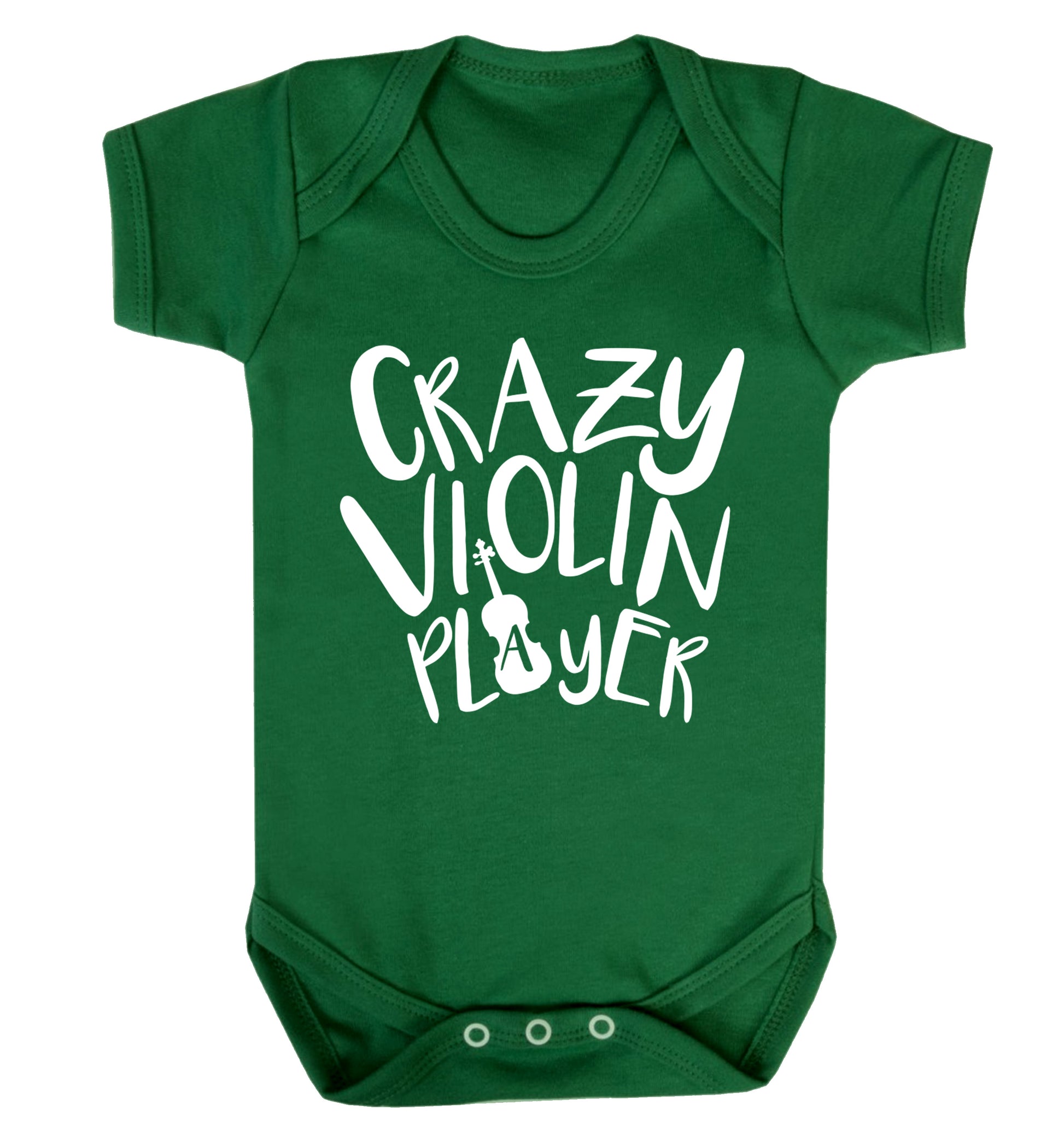 Crazy Violin Player Baby Vest green 18-24 months