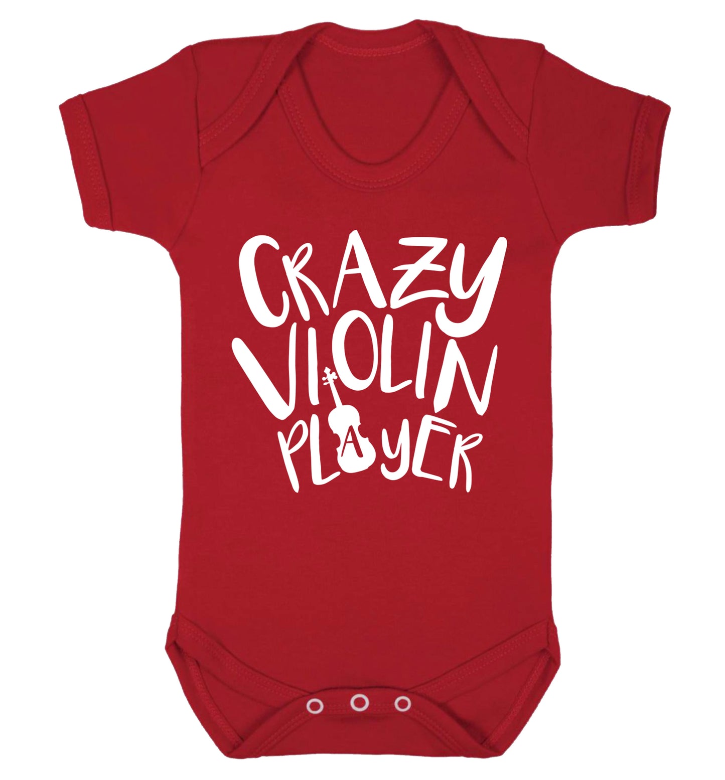 Crazy Violin Player Baby Vest red 18-24 months