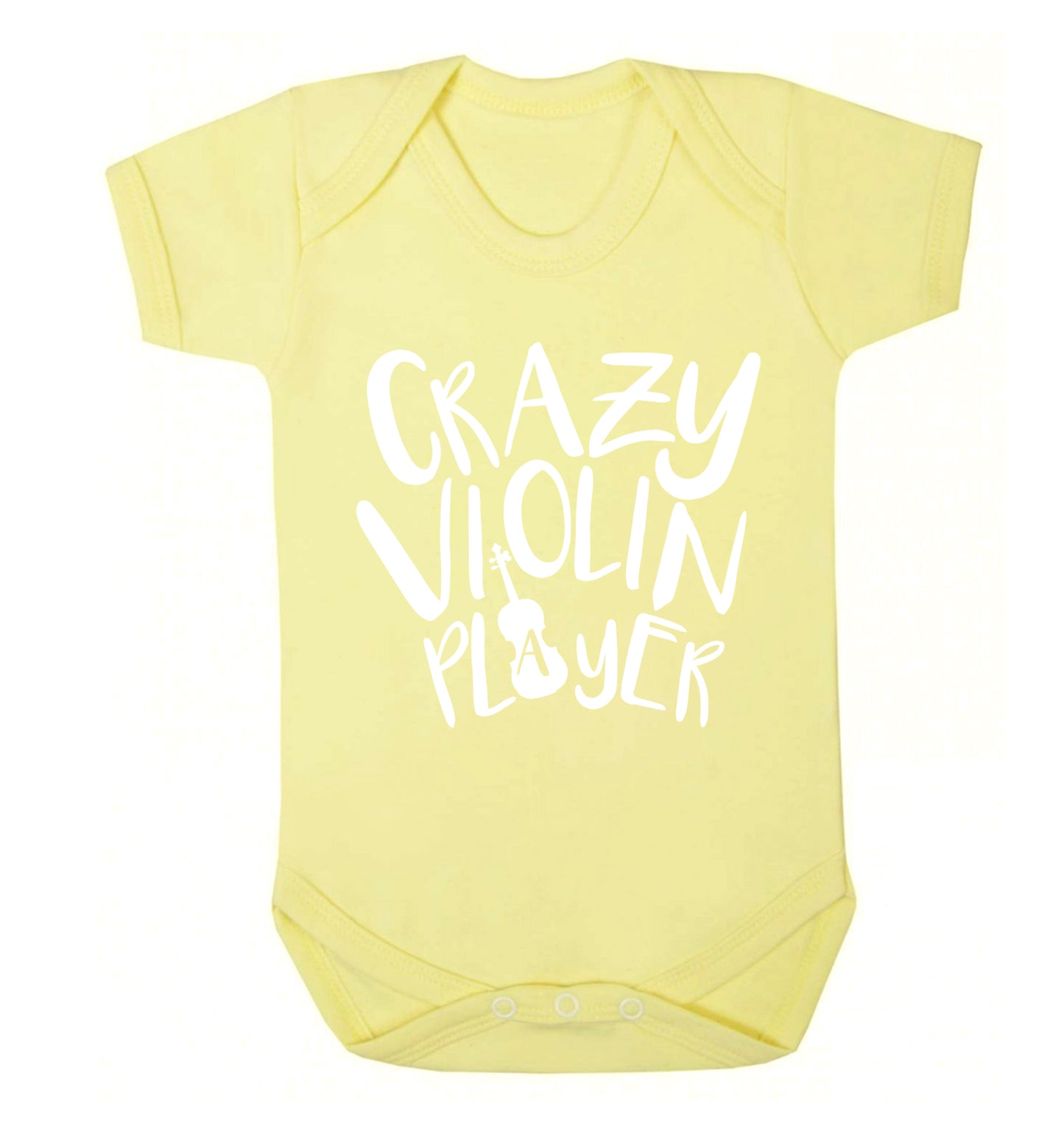 Crazy Violin Player Baby Vest pale yellow 18-24 months