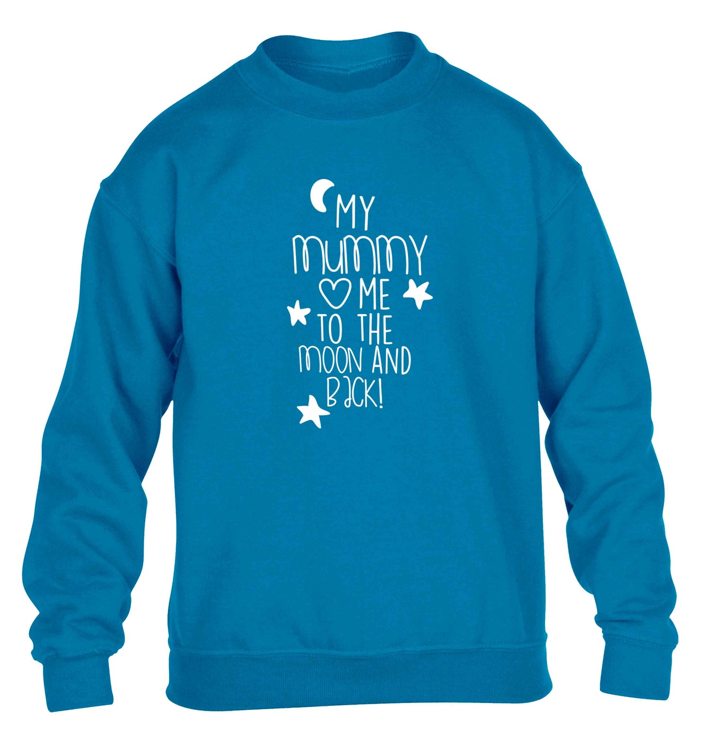 My mum loves me to the moon and back children's blue sweater 12-13 Years
