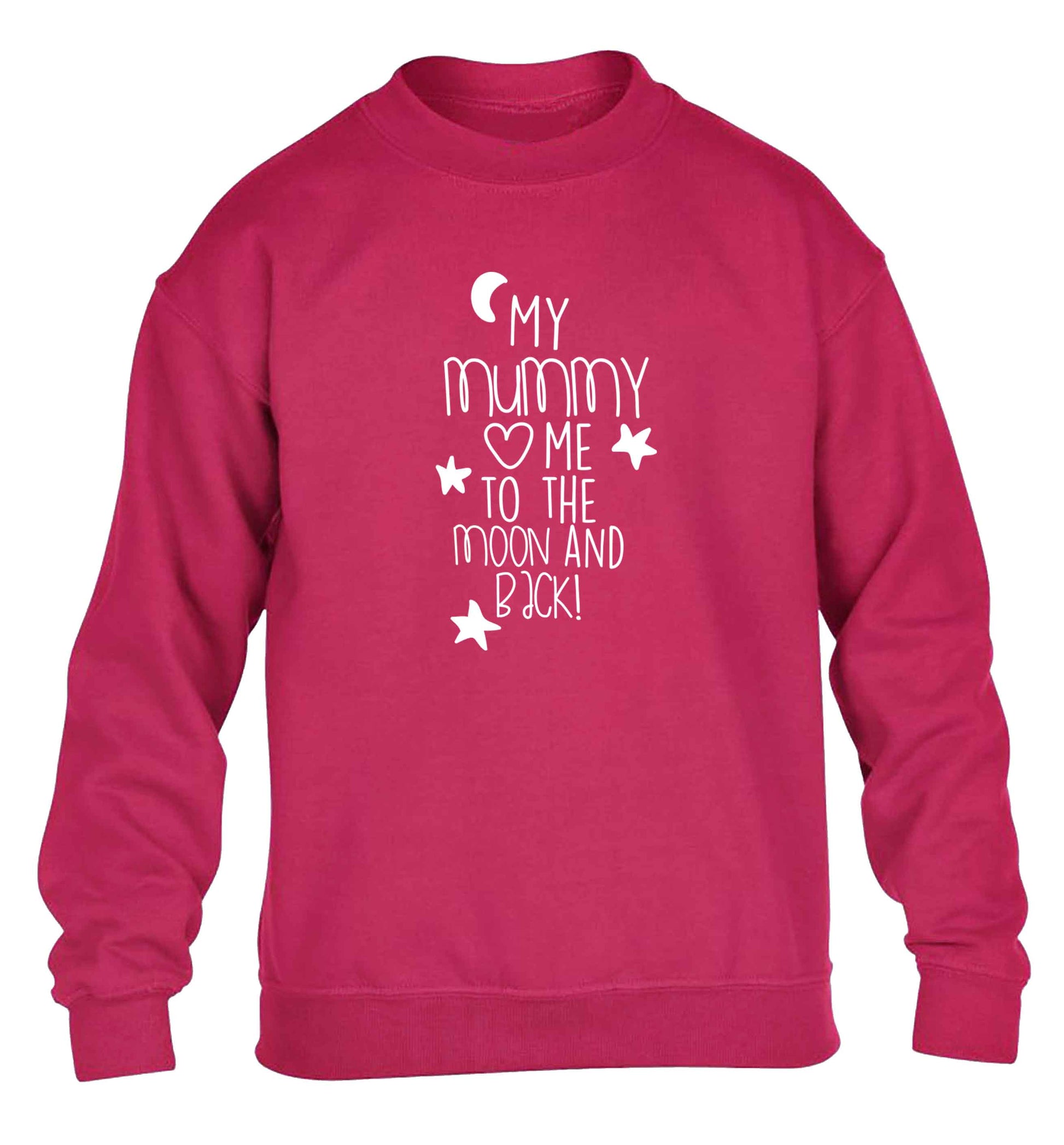My mum loves me to the moon and back children's pink sweater 12-13 Years