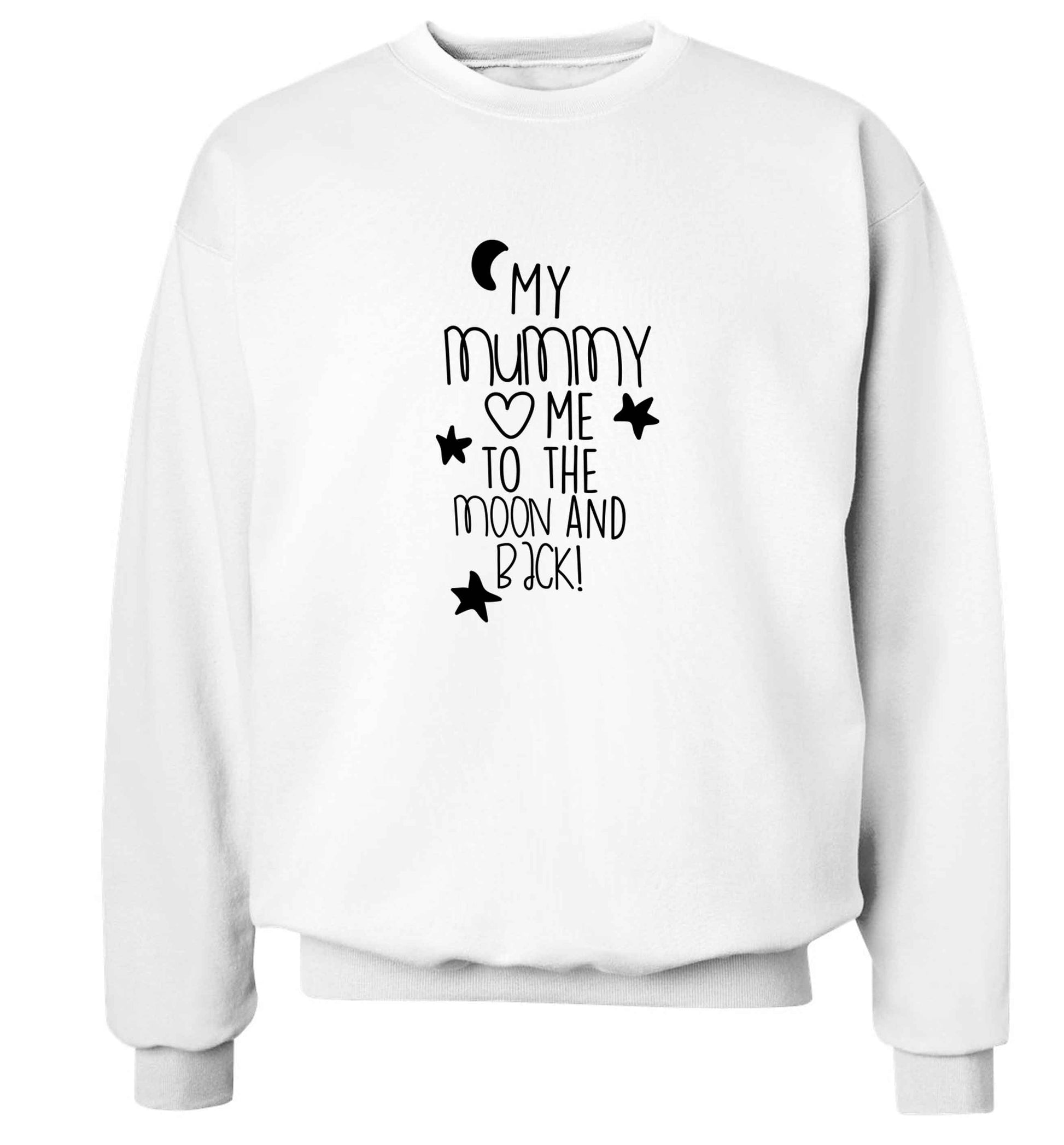 My mum loves me to the moon and back adult's unisex white sweater 2XL