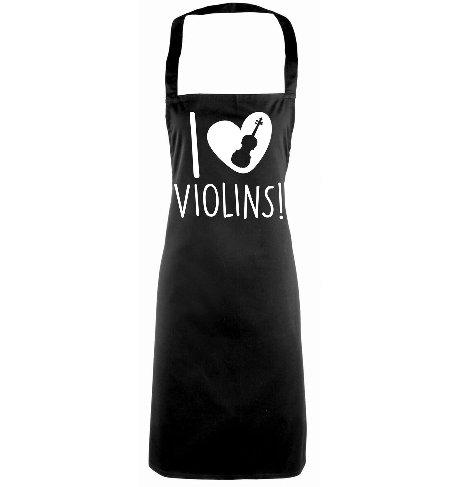 I Love Violins black apron