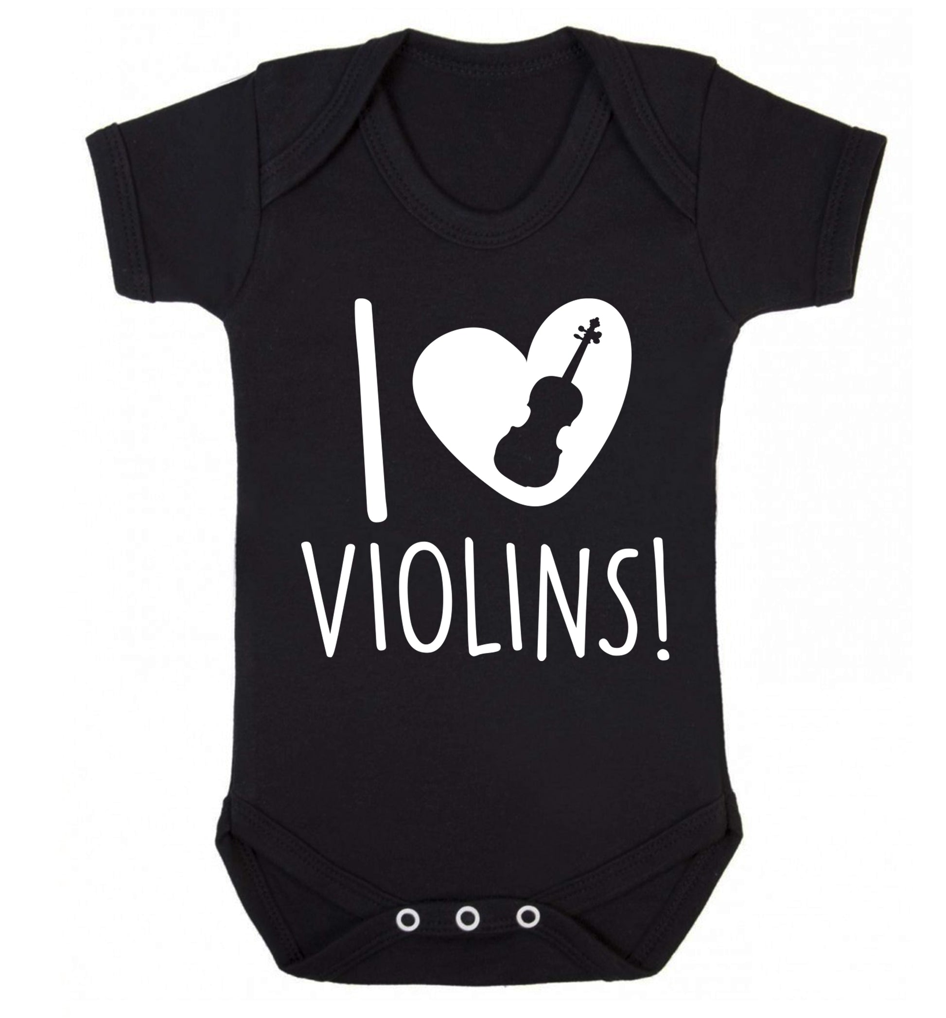 I Love Violins Baby Vest black 18-24 months