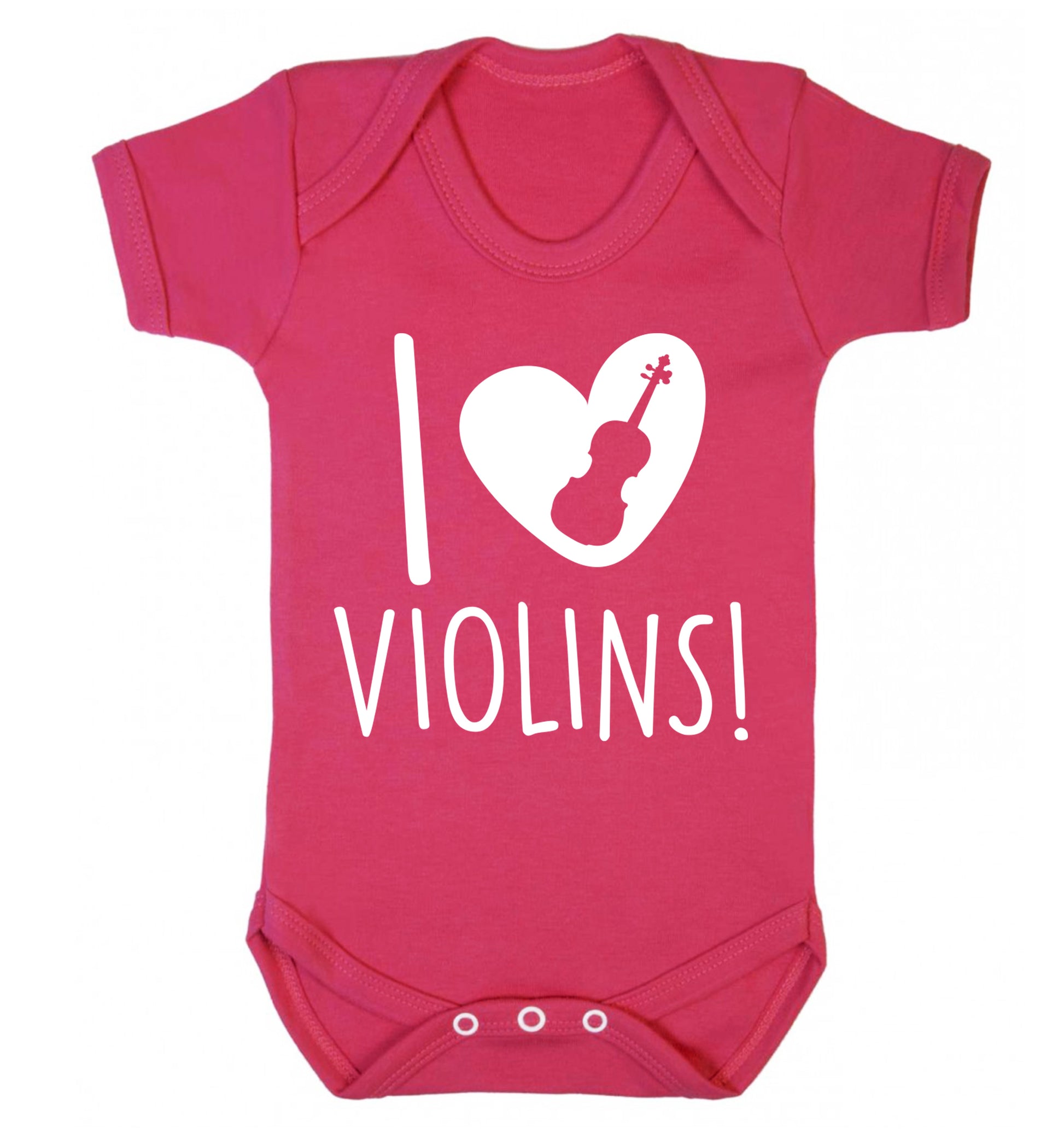 I Love Violins Baby Vest dark pink 18-24 months