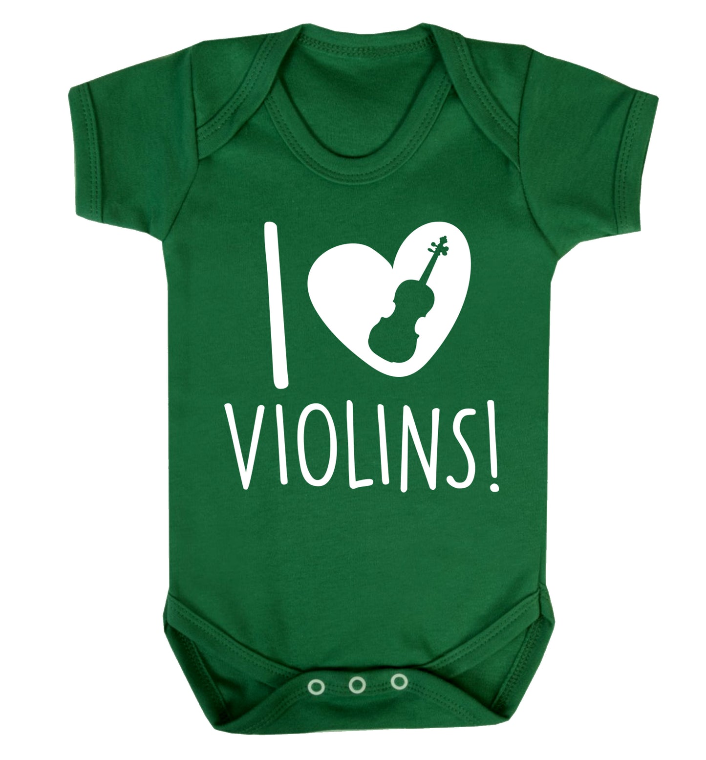 I Love Violins Baby Vest green 18-24 months