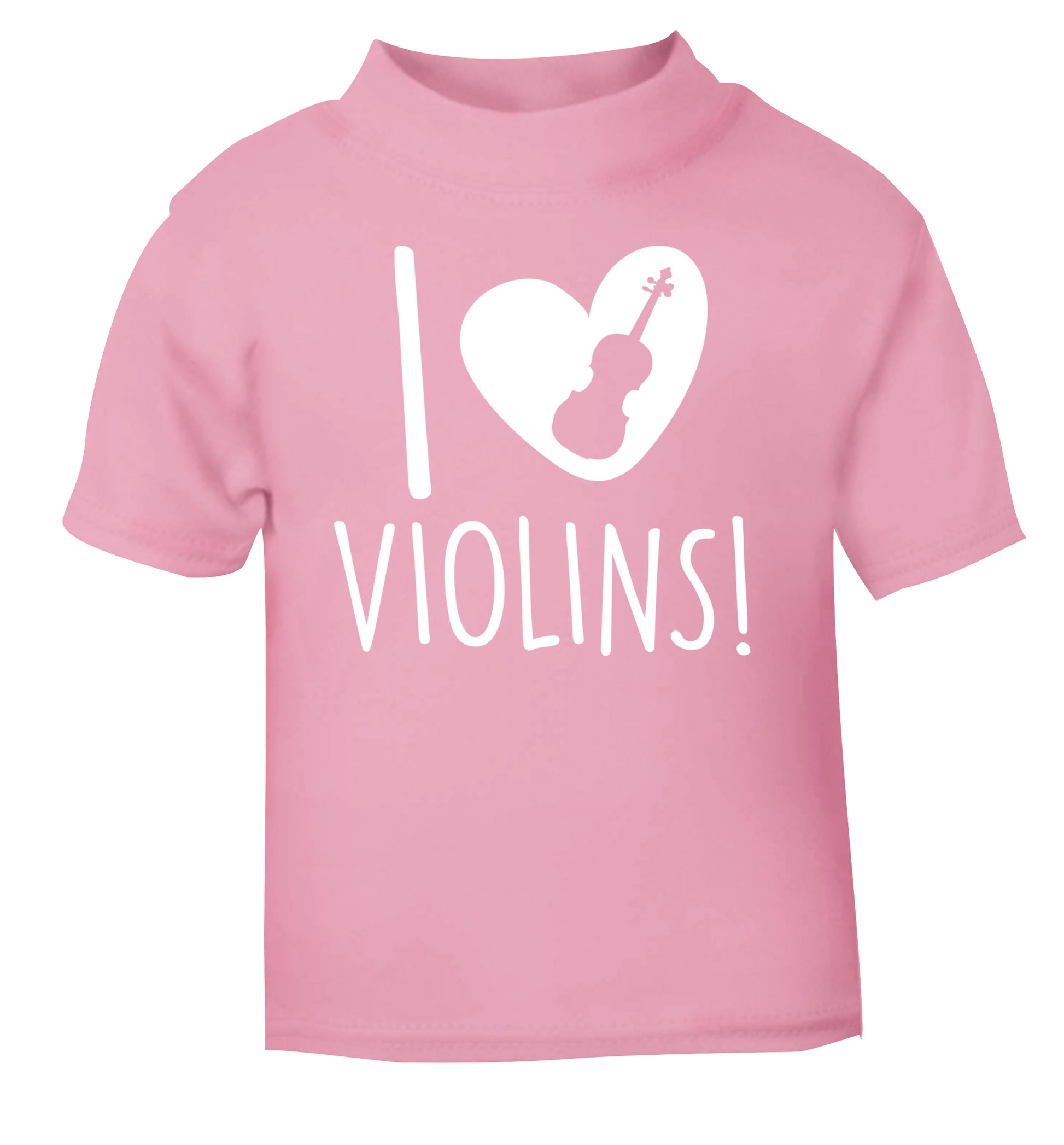 I Love Violins light pink Baby Toddler Tshirt 2 Years